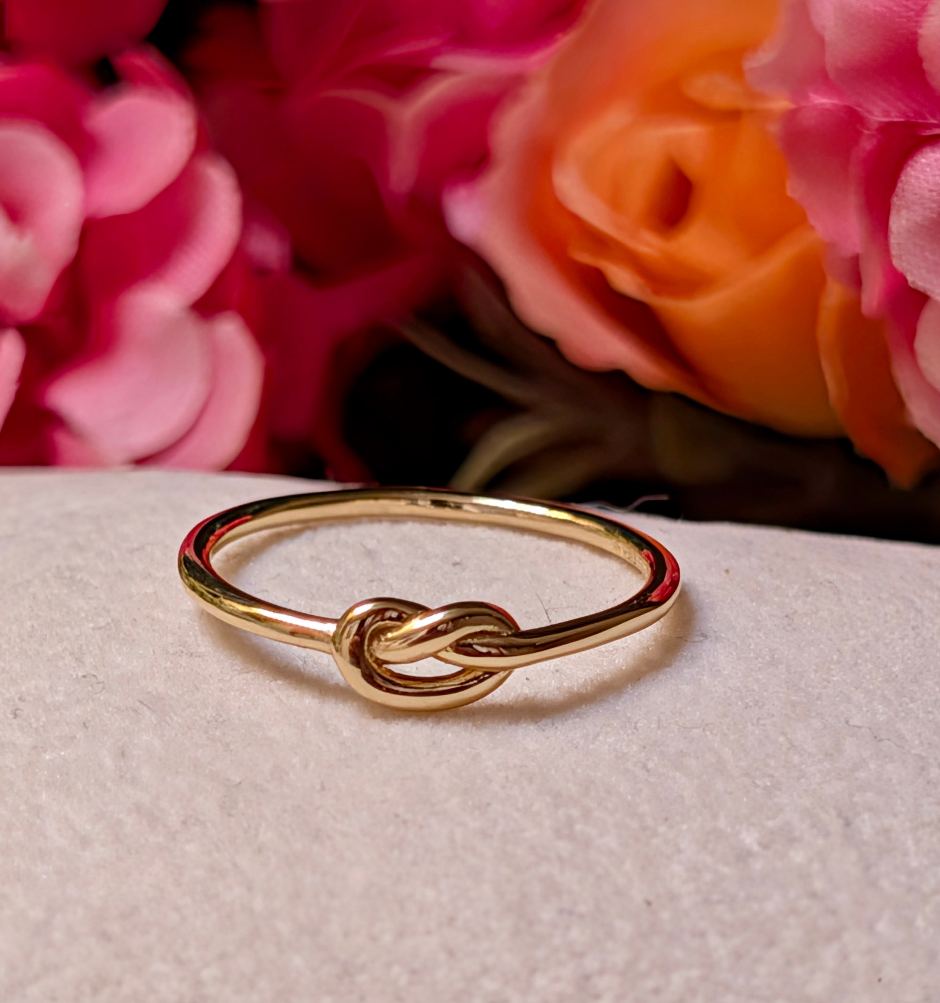 Gold Plated Sterling Silver Love Knot Ring
