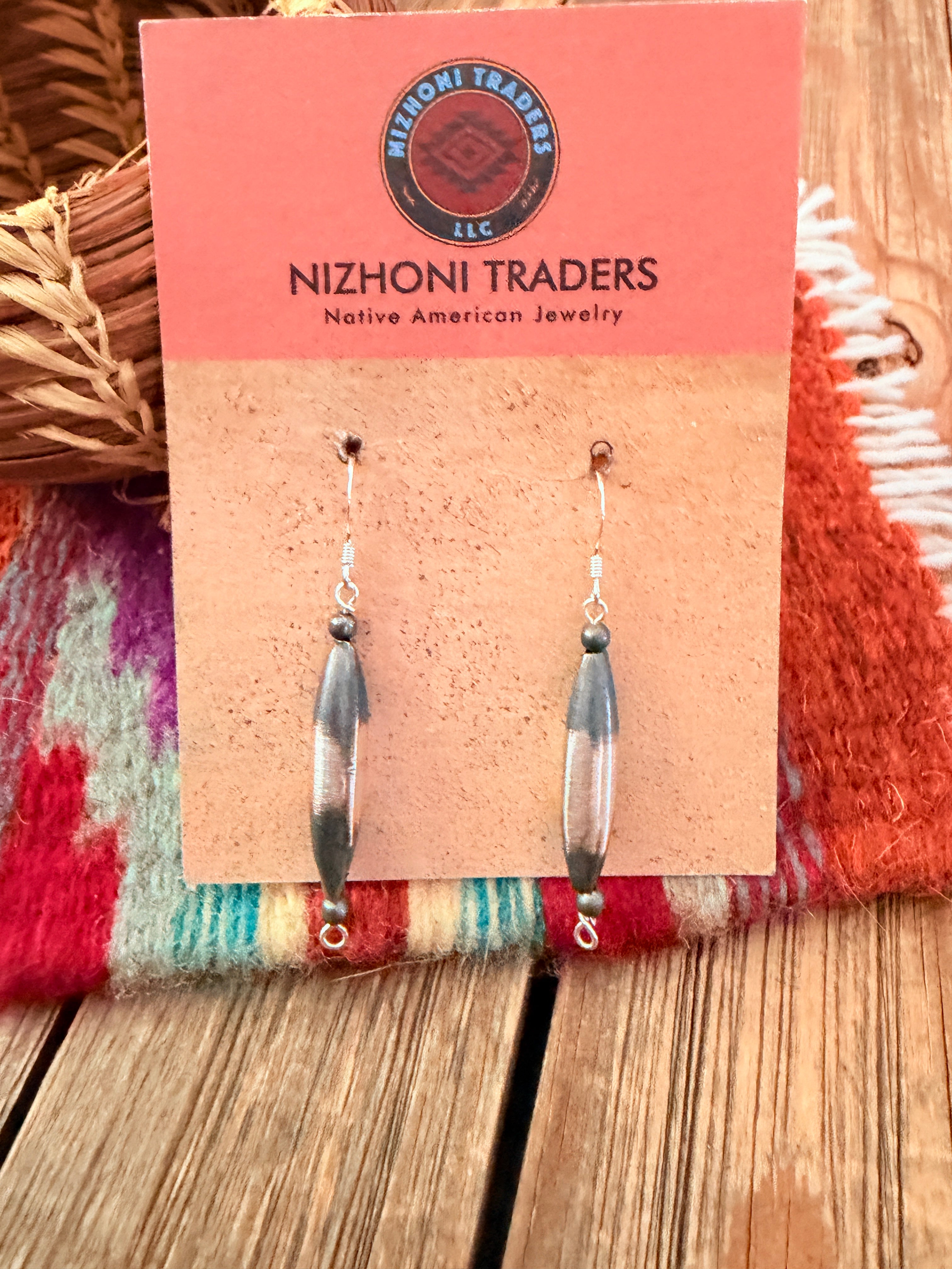 Handcrafted Sterling Silver Pearl Seed Bead Dangle Earrings