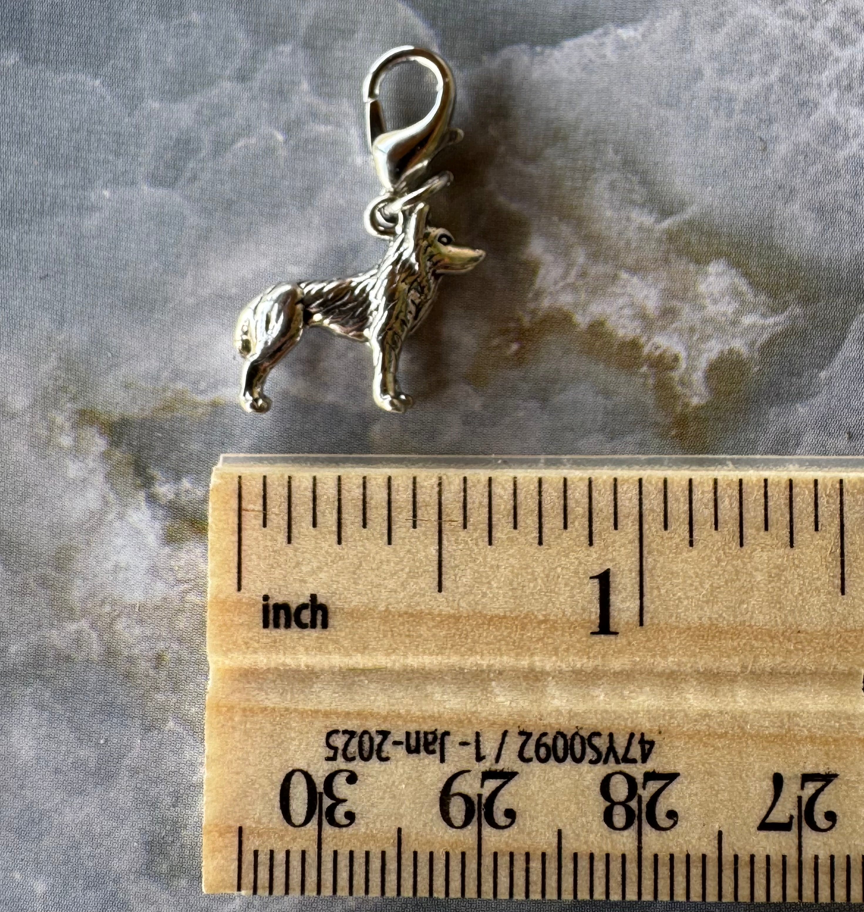 Handcrafted Sterling Silver Husky Dog Charm