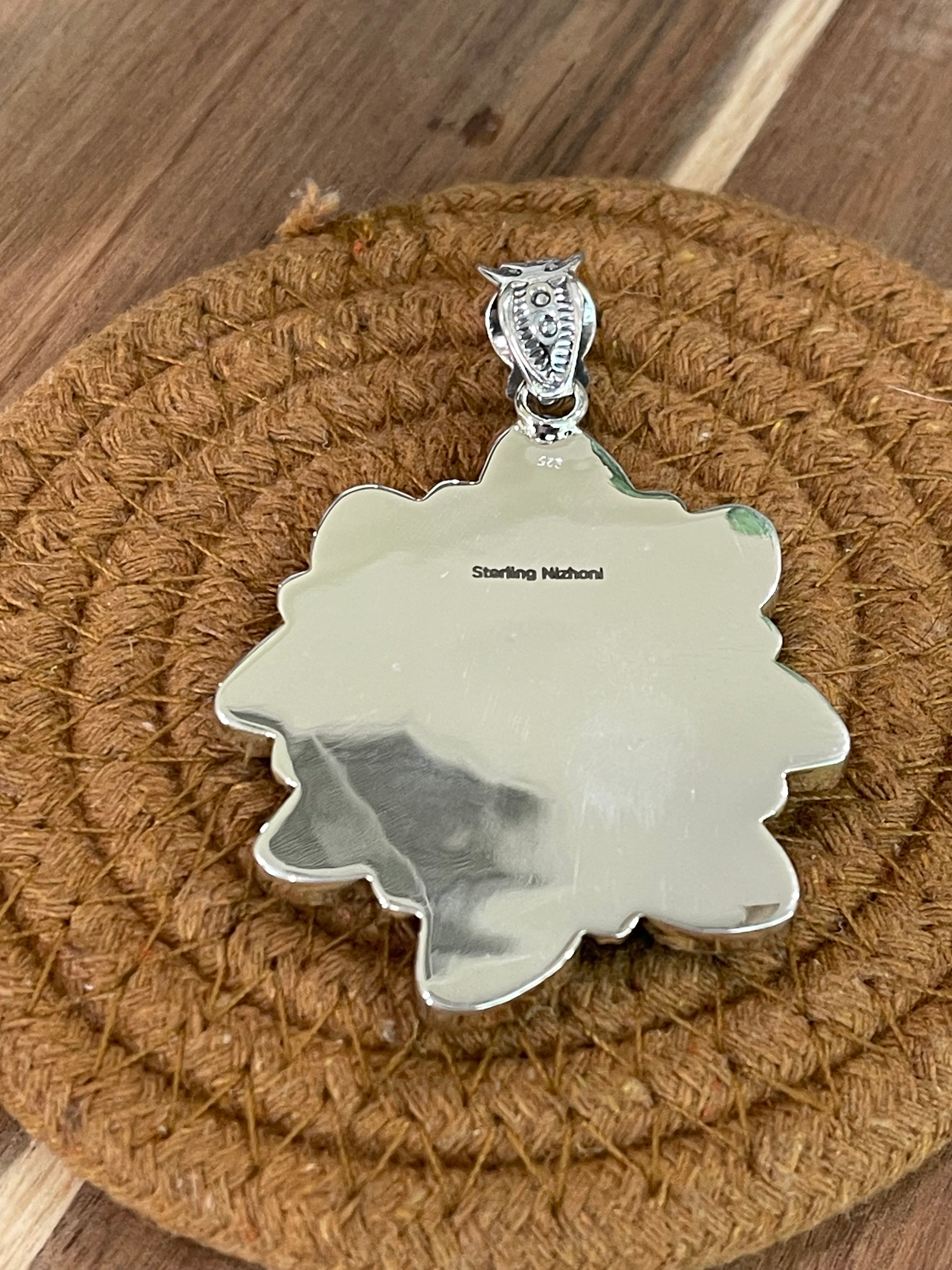 Gorgeous Handmade Sterling Silver & Sonoran Mountain Turquoise Cluster Pendant