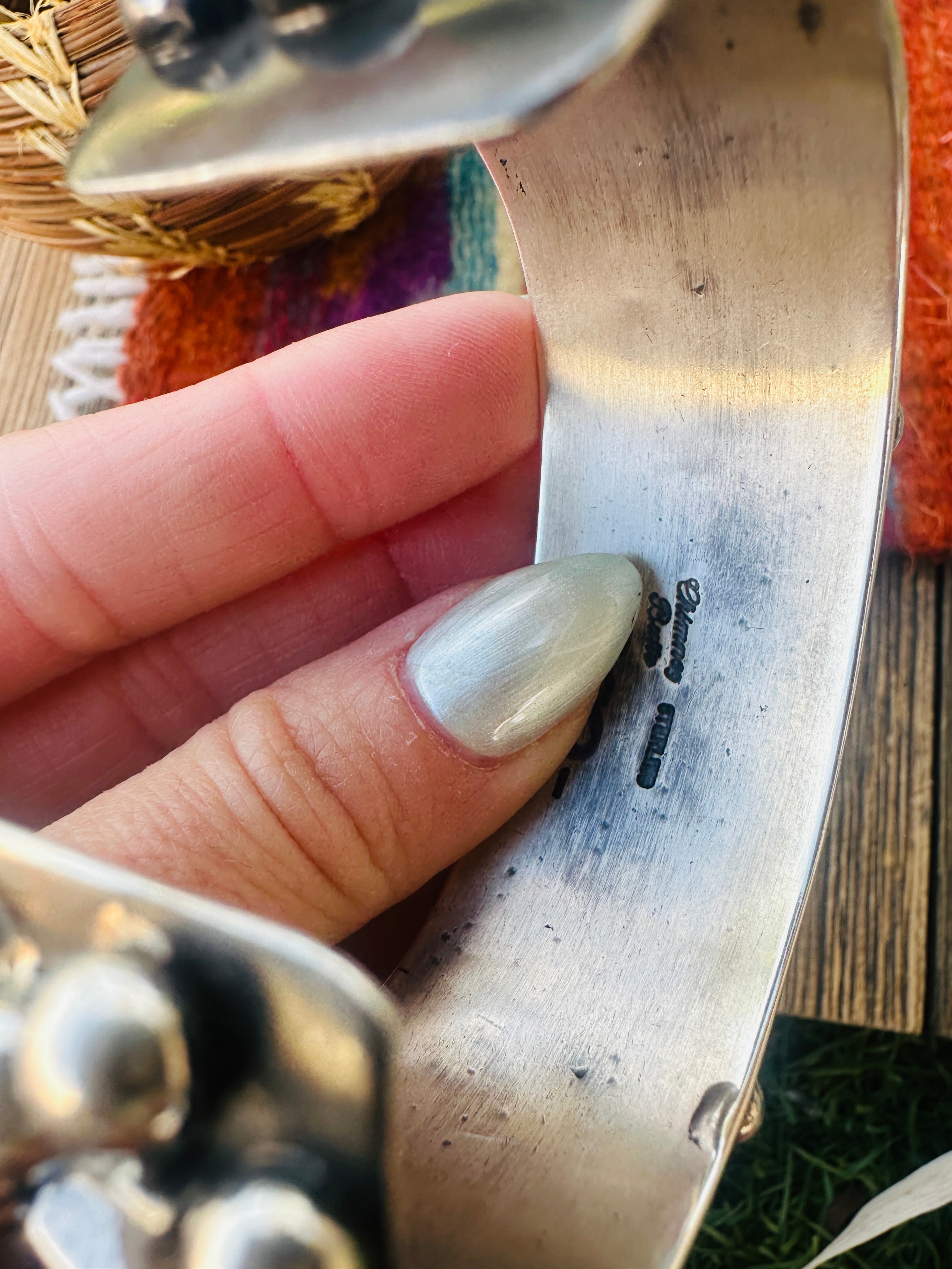 Handcrafted Sterling Silver Cross Cuff Bracelet By Chimney Butte