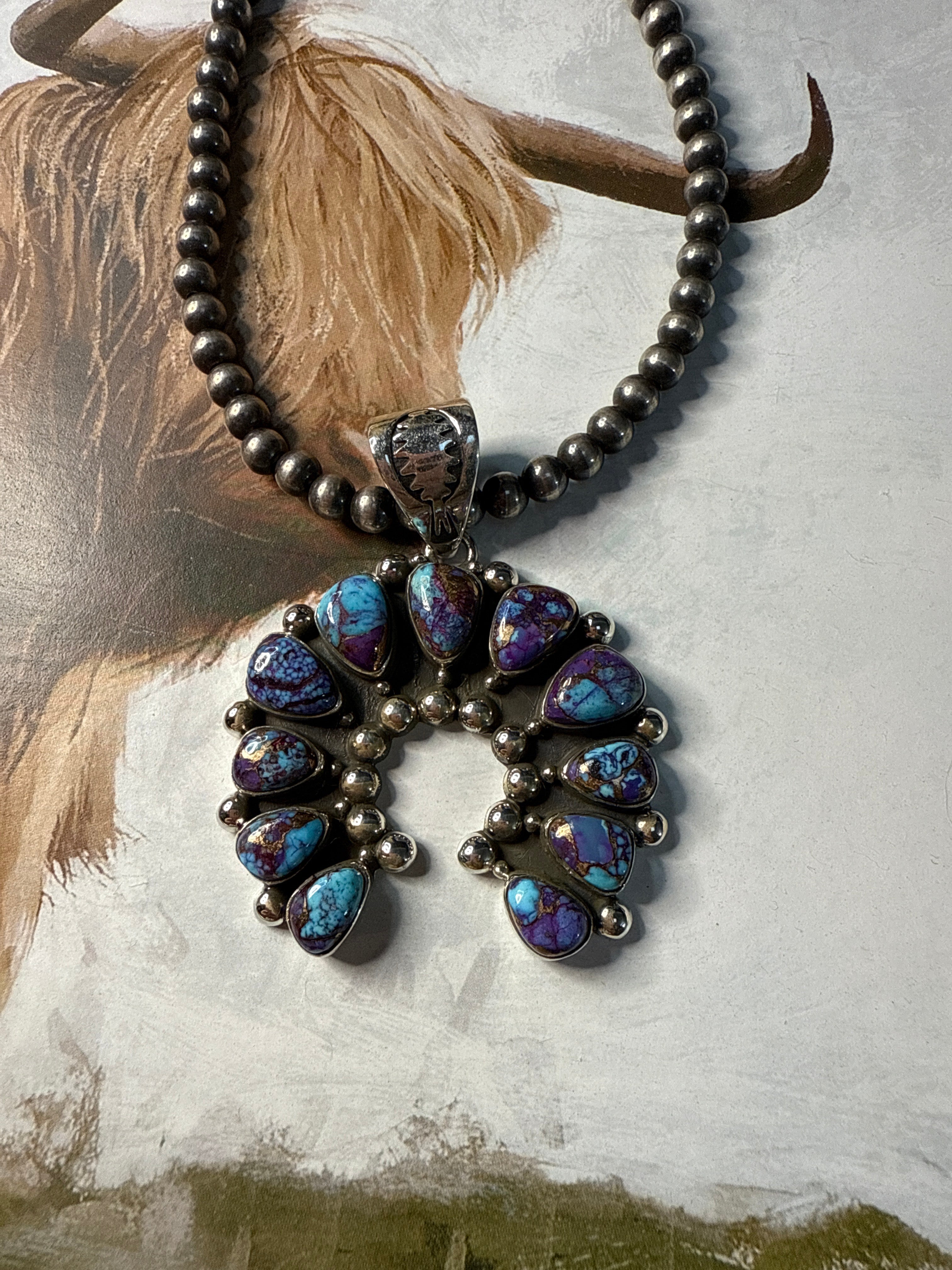 Handmade Sterling Silver Purple Dream Naja Pendant