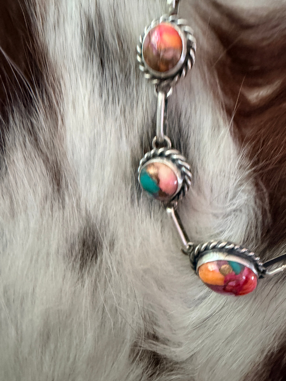 Handcrafted Sterling Silver & Pink Dream Mojave Necklace by Augustine Largo