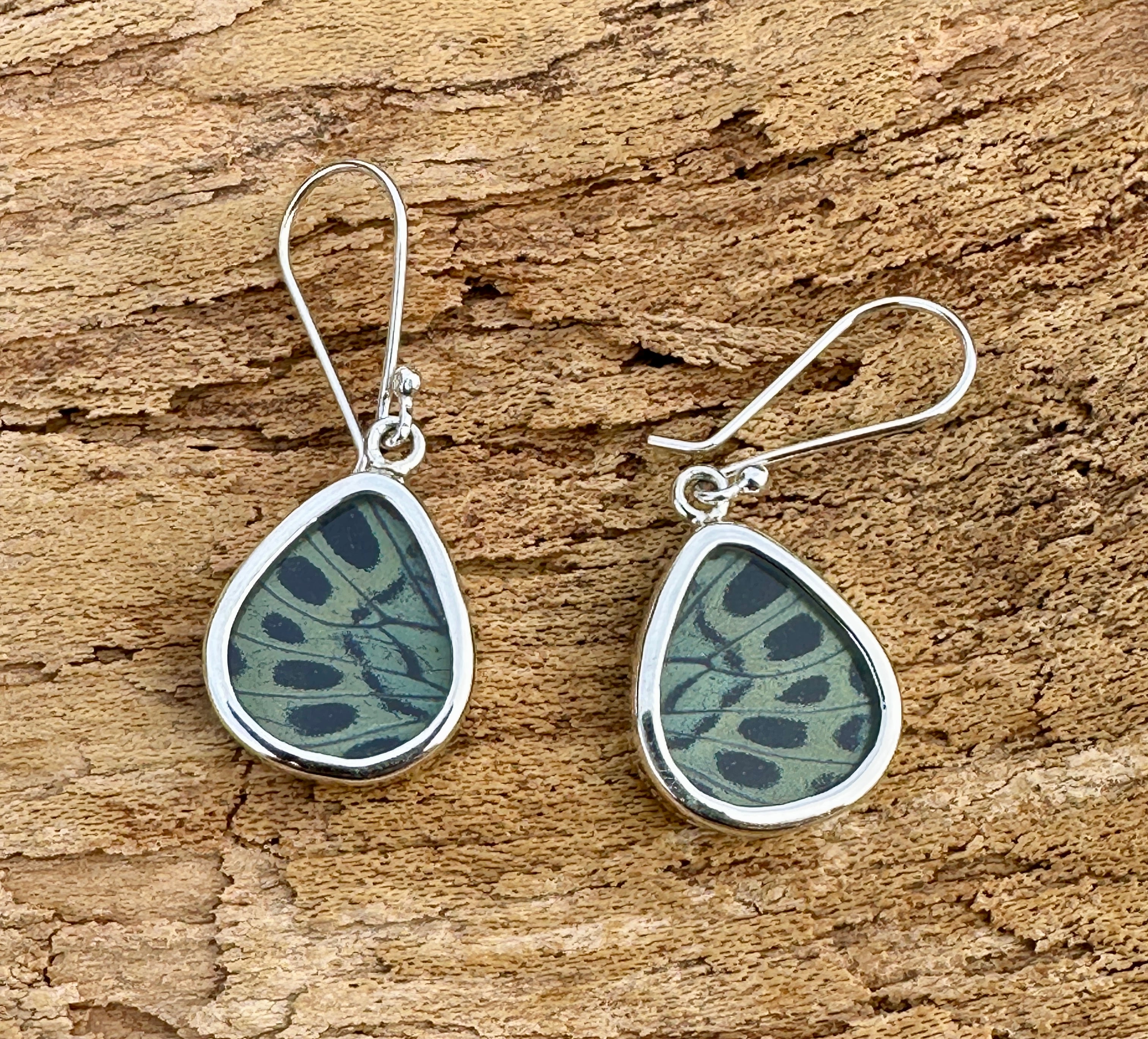 Malachite Butterfly Dangle Earrings