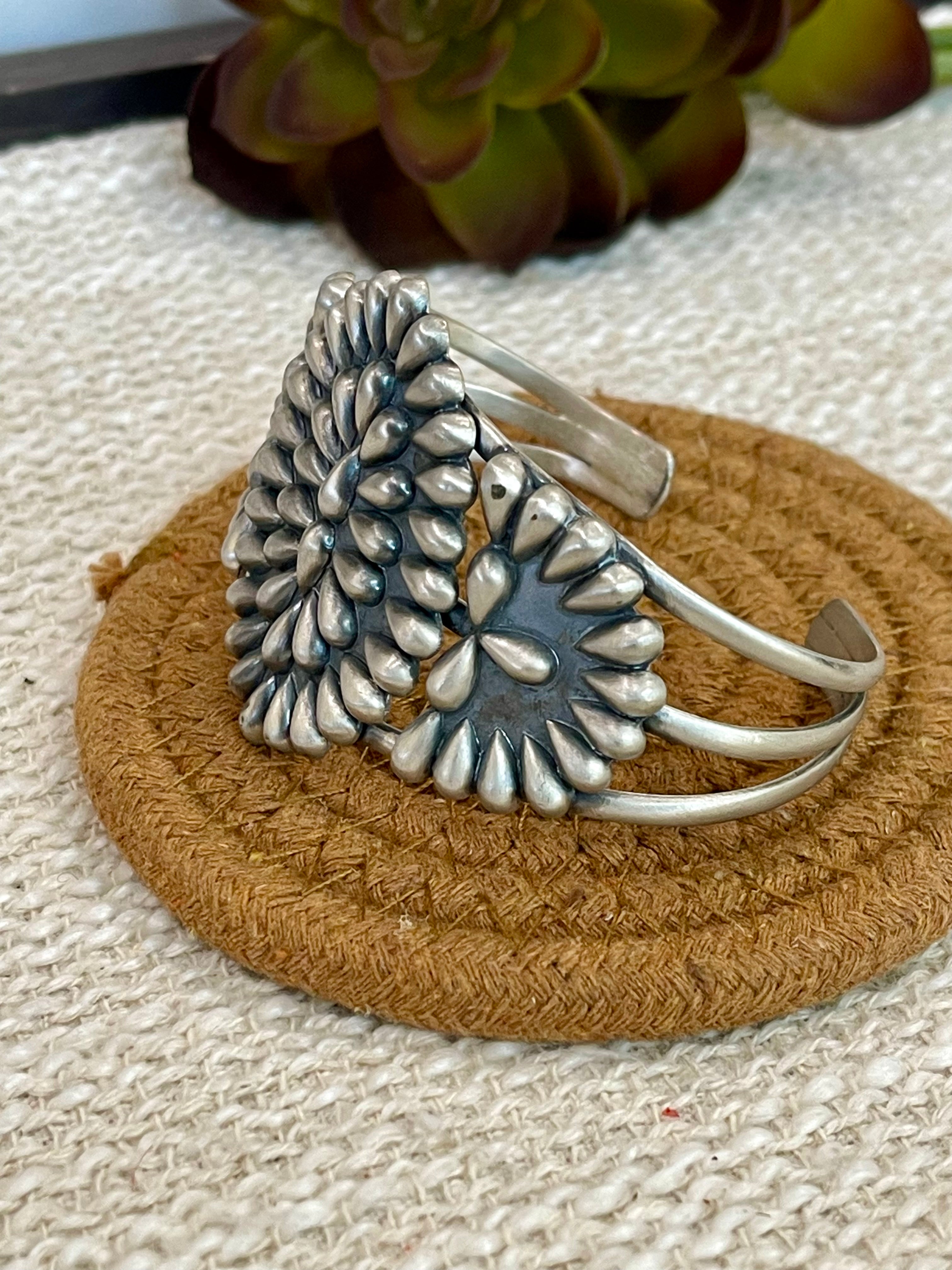 Handmade Sterling Silver Adjustable Cuff Bracelet