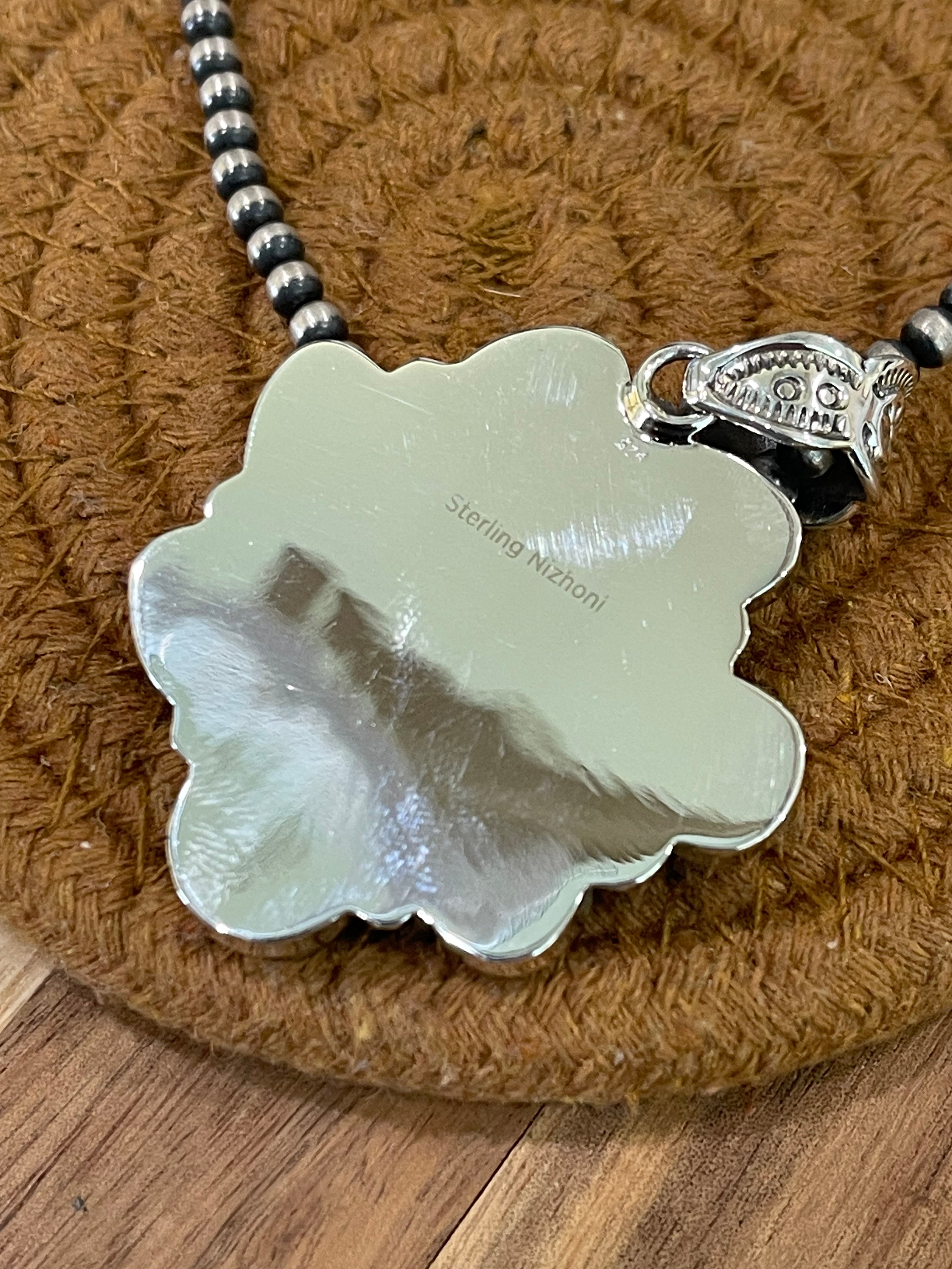 Handcrafted Sterling Silver & Palomino Cluster Pendant