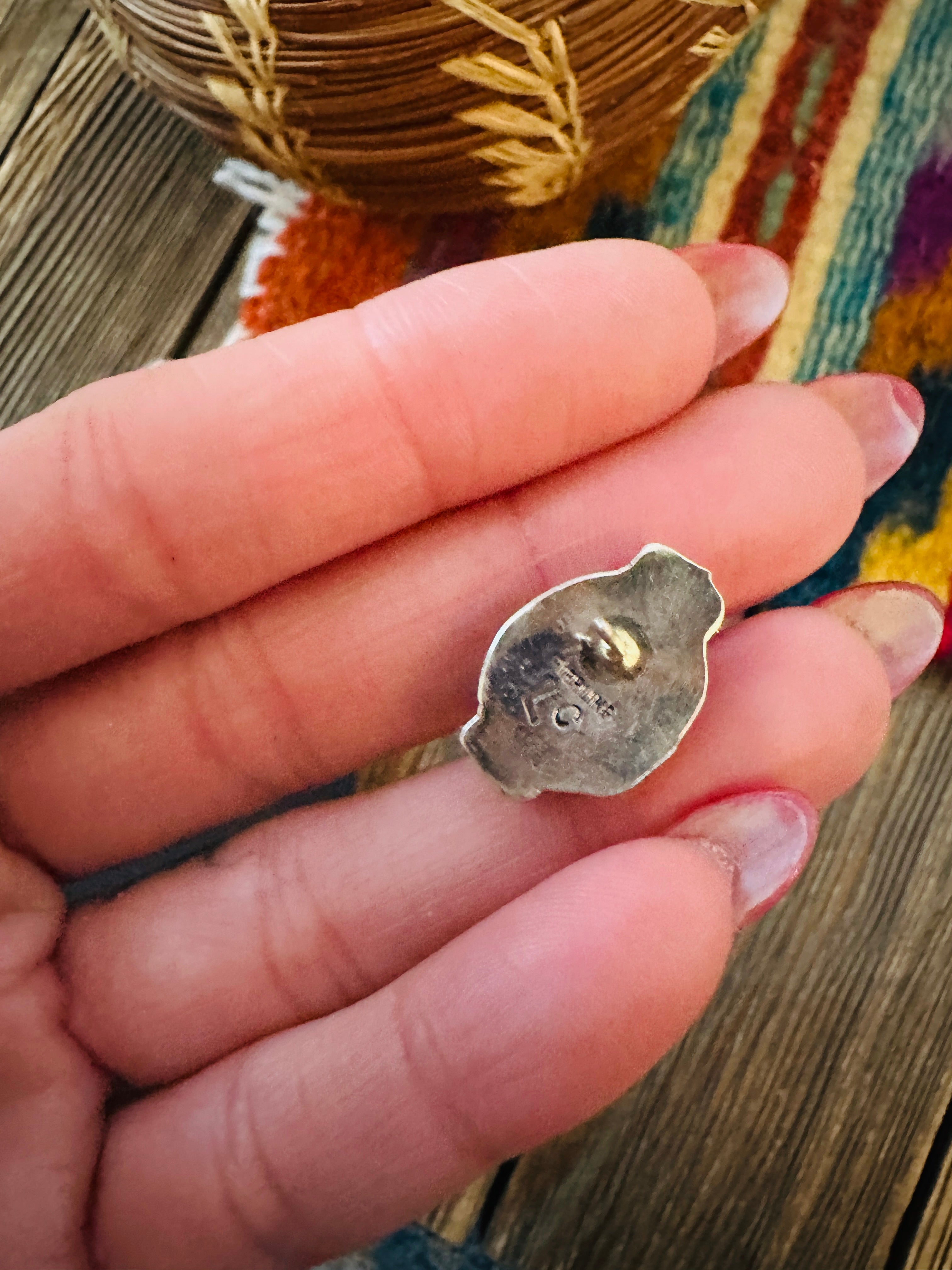 Handcrafted Turquoise & Sterling Silver Post Earrings