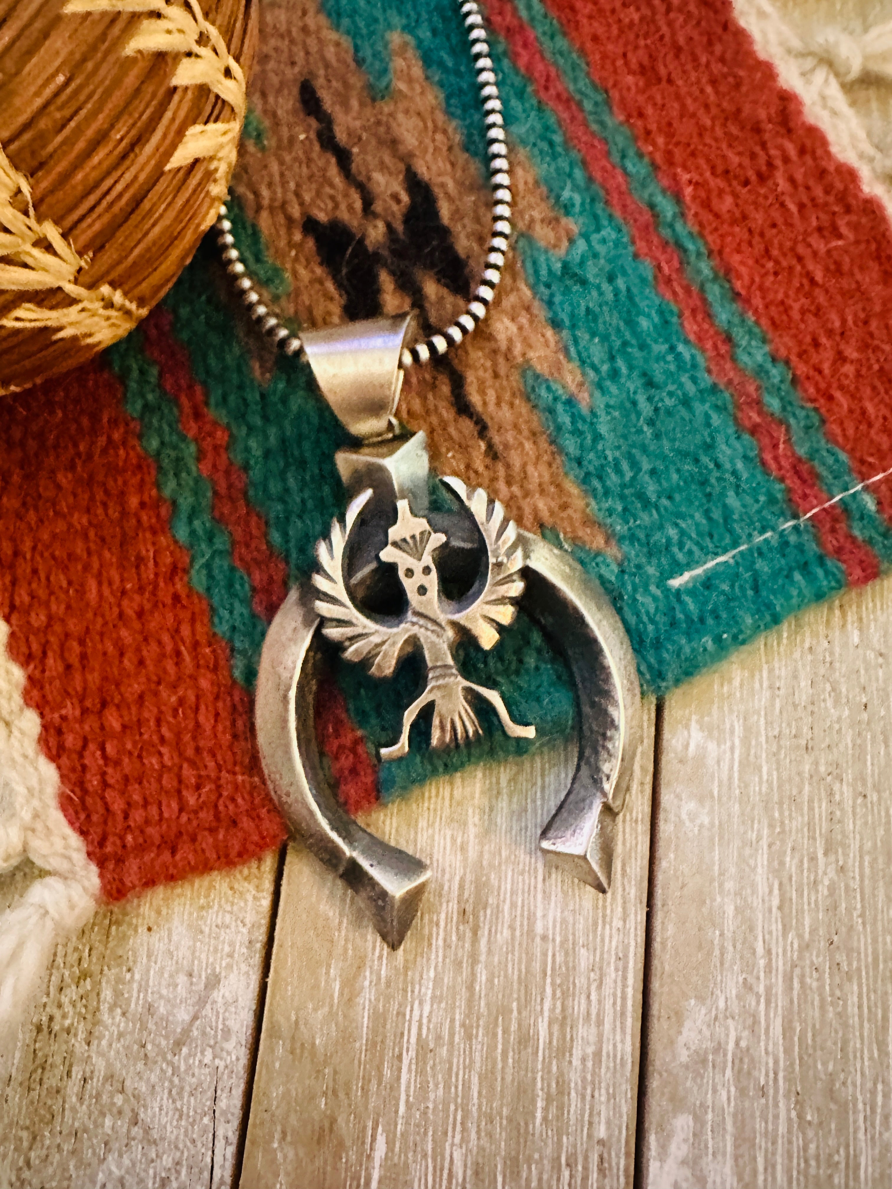 Handcrafted Sterling Silver Naja Pendant by Chimney Butte