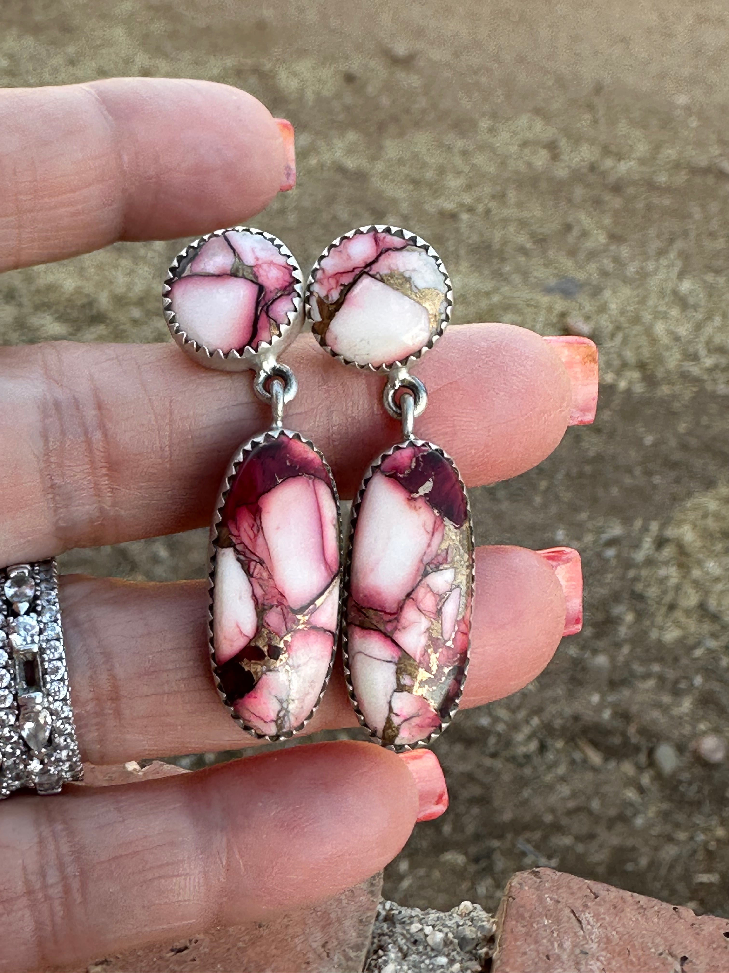 Dahlia Rose Handmade Sterling Silver Dangles