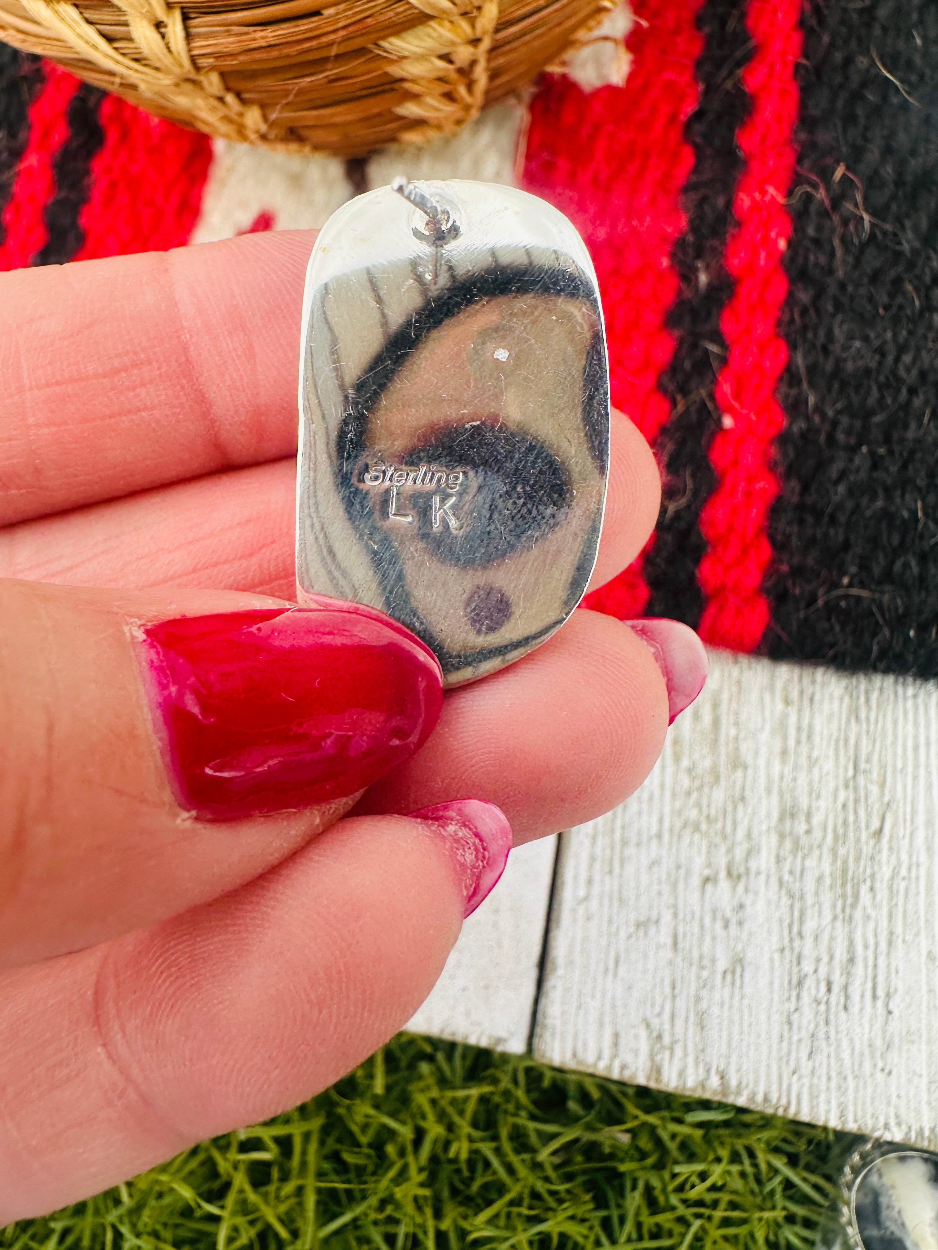 Handcrafted White Buffalo & Sterling Silver Post Earrings