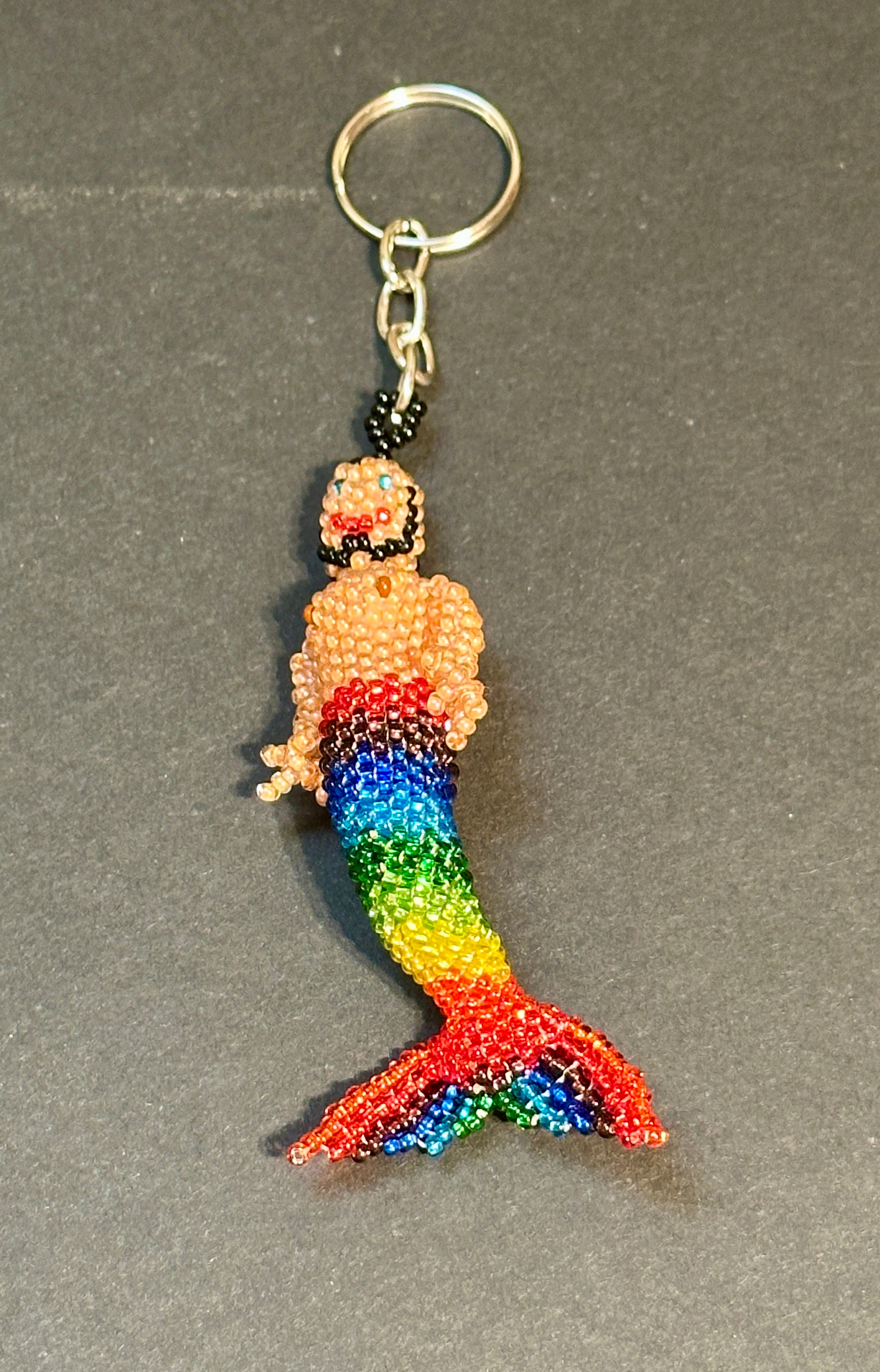 Handmade Beaded Merman Keychain
