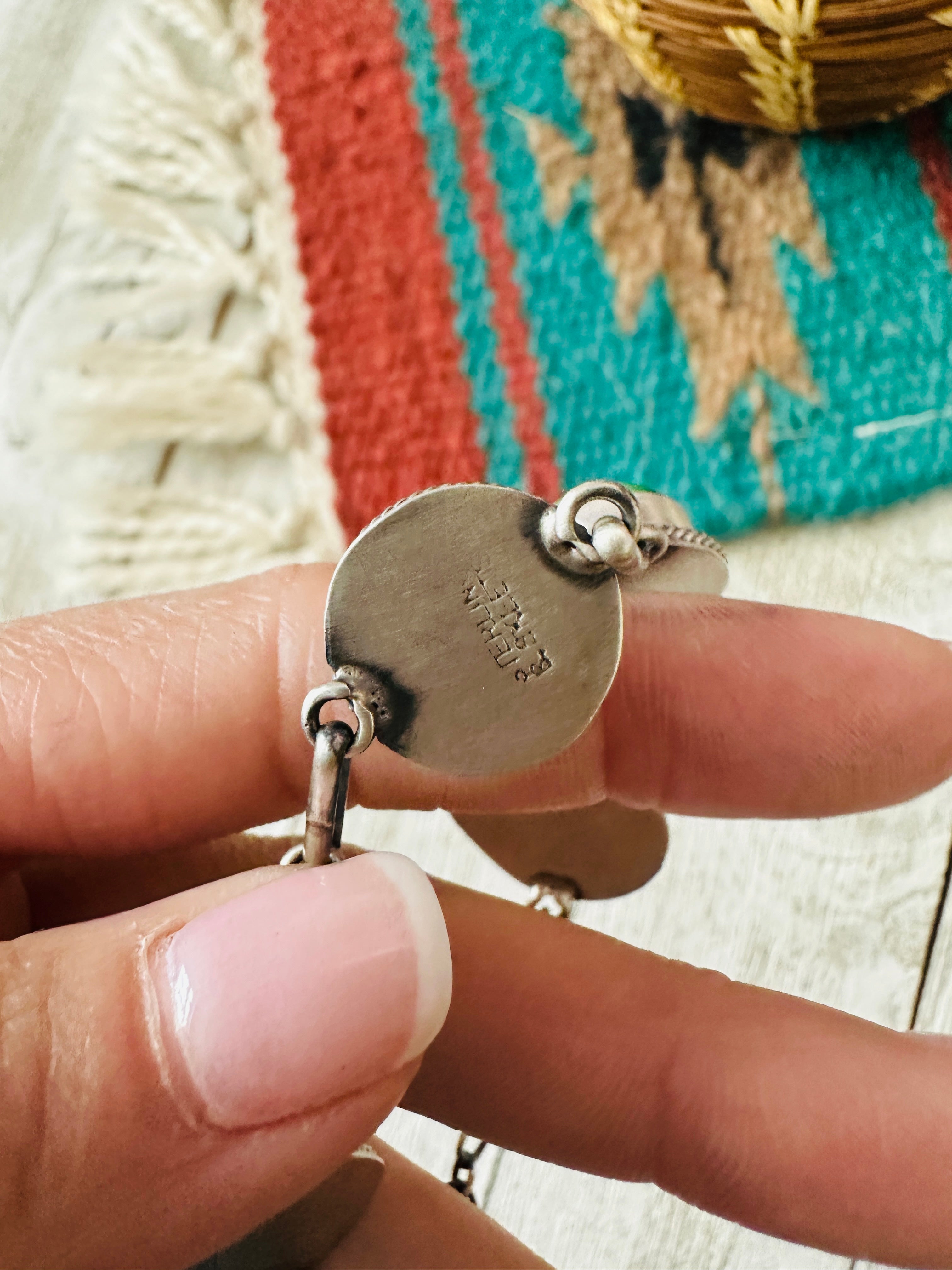 Handcrafted Multi Stone & Sterling Silver Link Bracelet