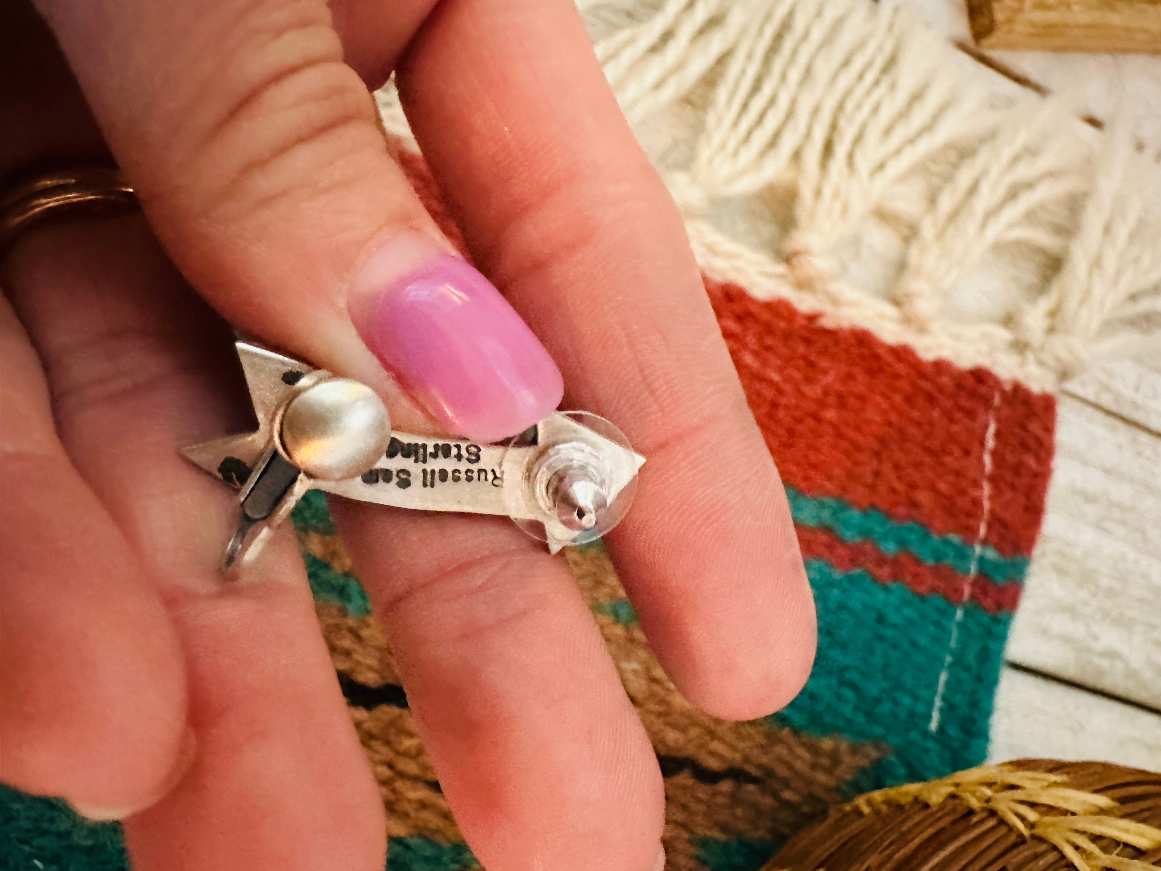 Handcrafted Multi Stone & Sterling Silver Arrow Earring