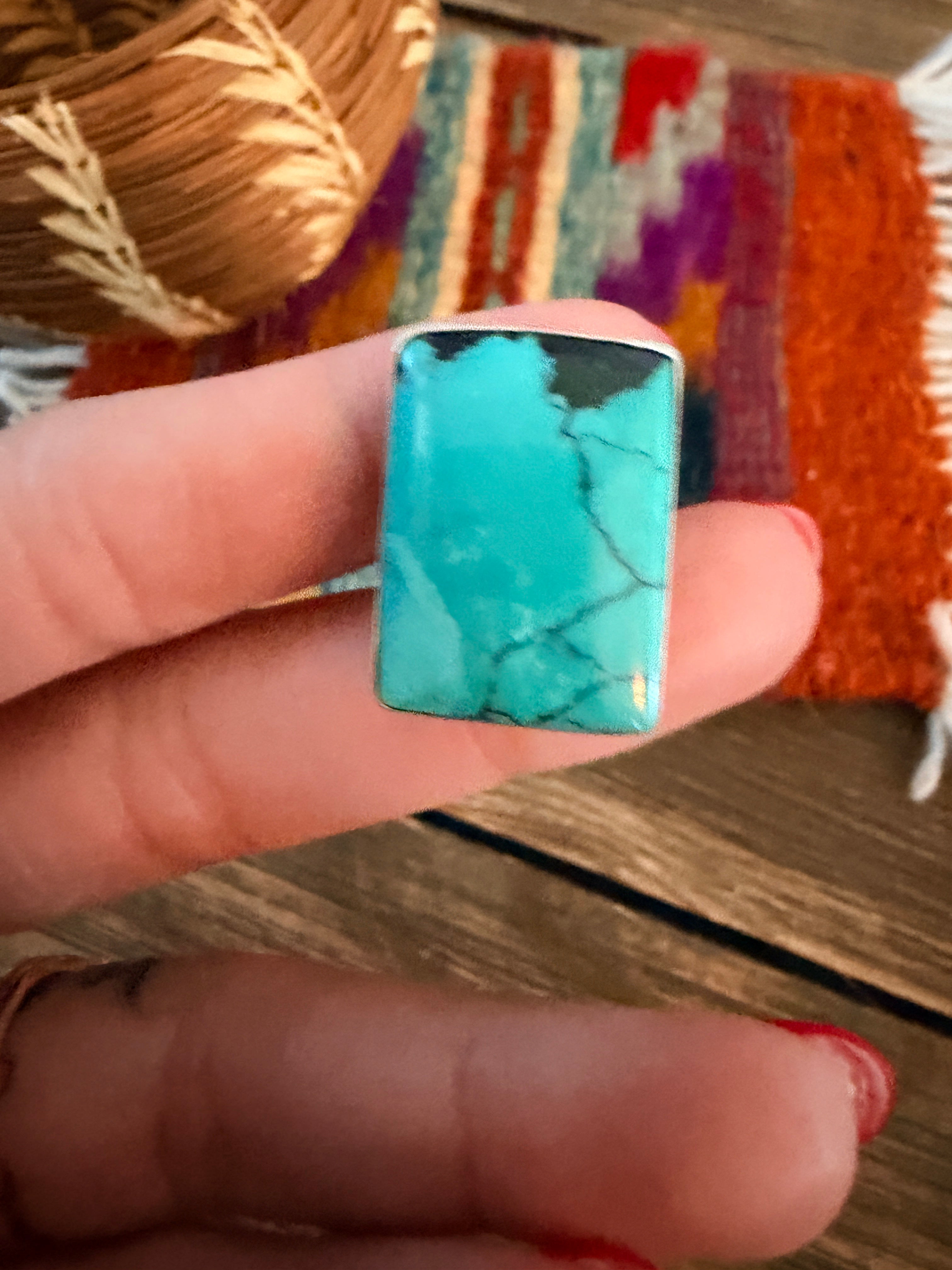 Handcrafted Turquoise & Sterling Silver Hair Tie Charm