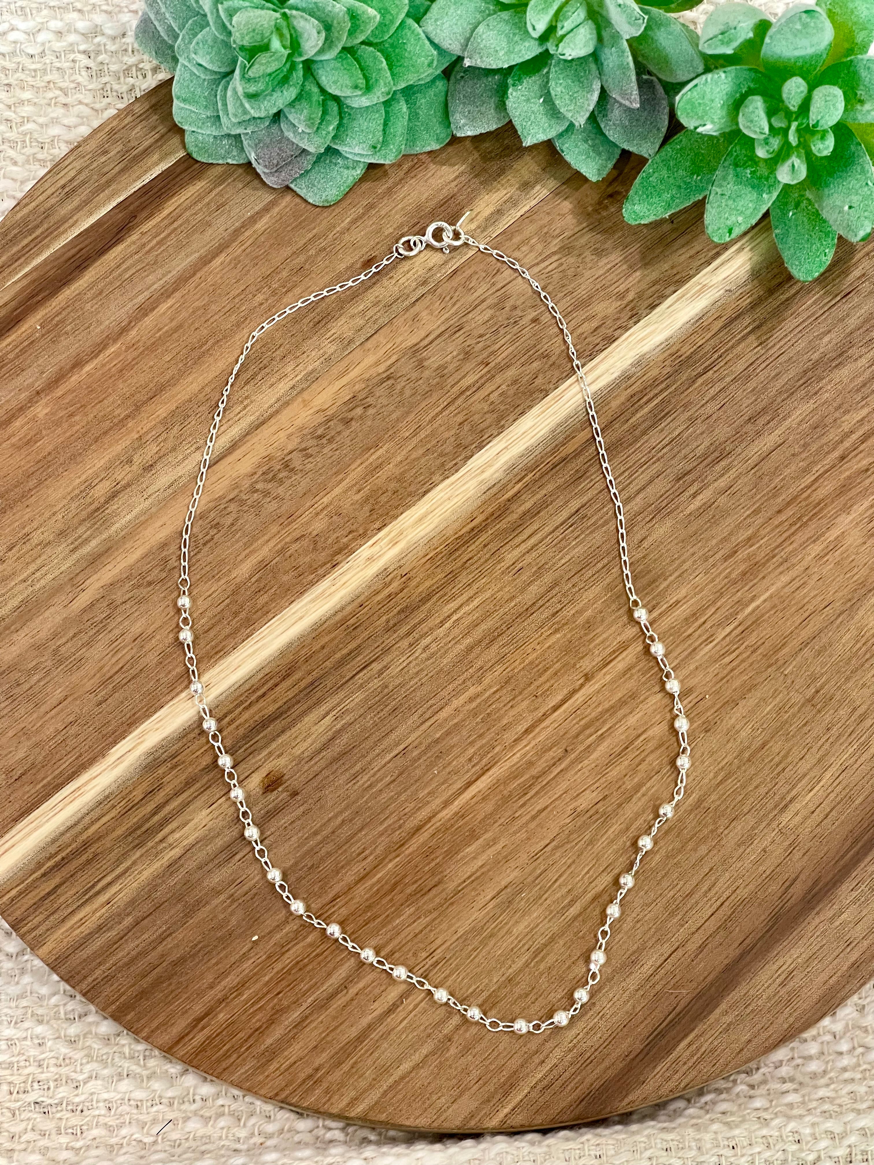 Handmade In Mexico Sterling Silver Chain Necklace
