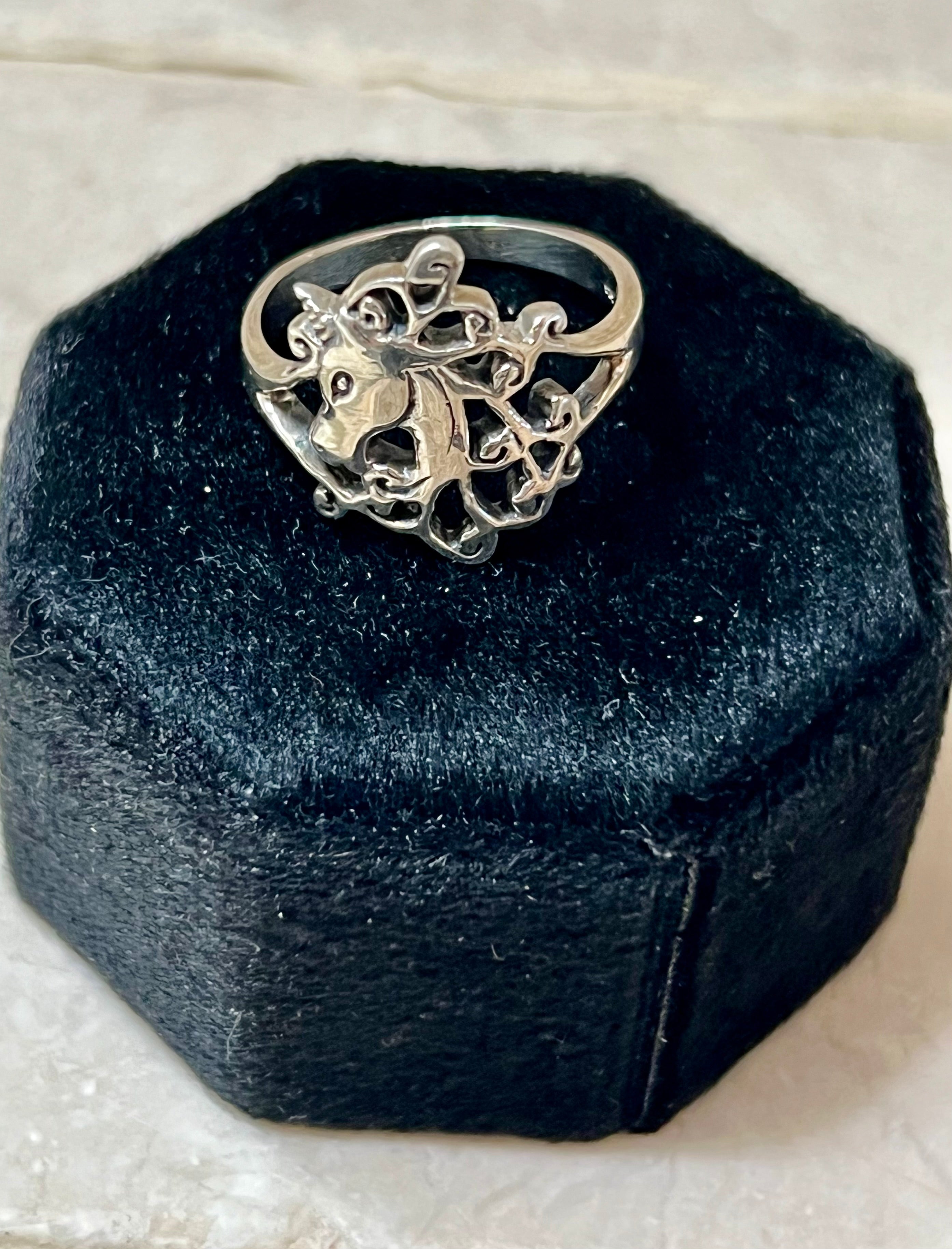 Horse Head Sterling Silver Ring
