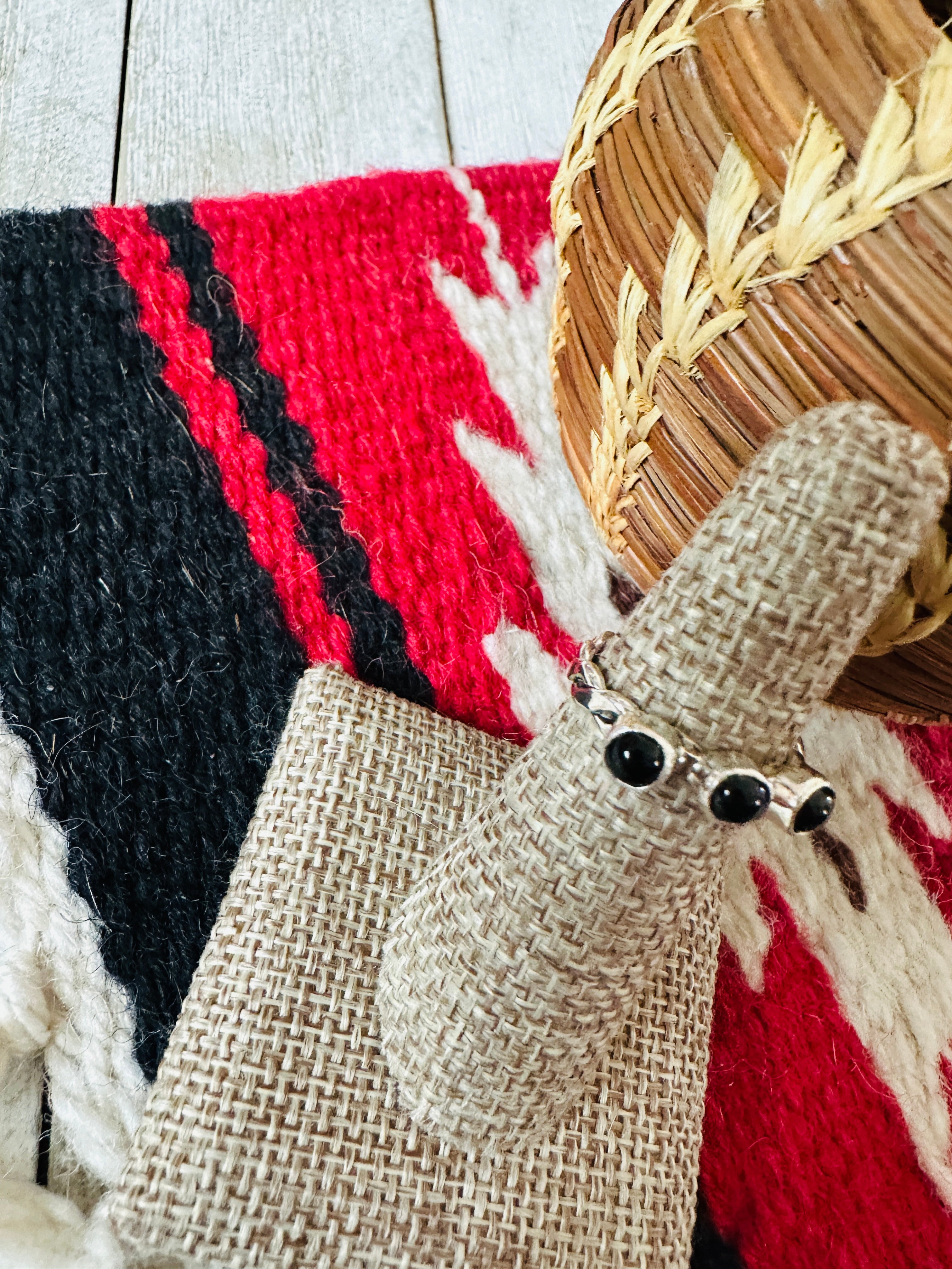 Navajo Onyx & Sterling Silver Band Ring Size 5.5