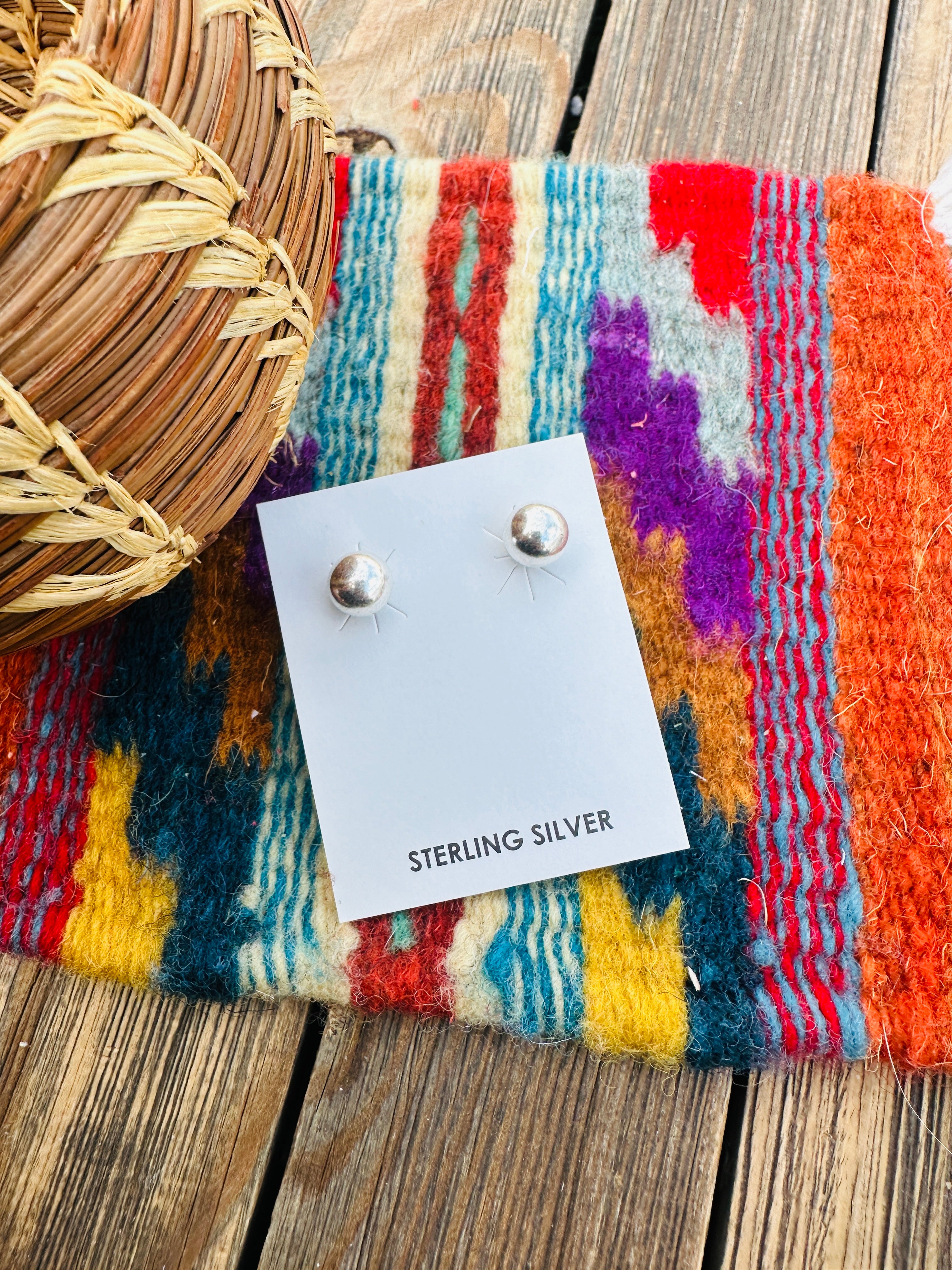 Handcrafted 6mm Sterling Silver Pearl Stud Earrings