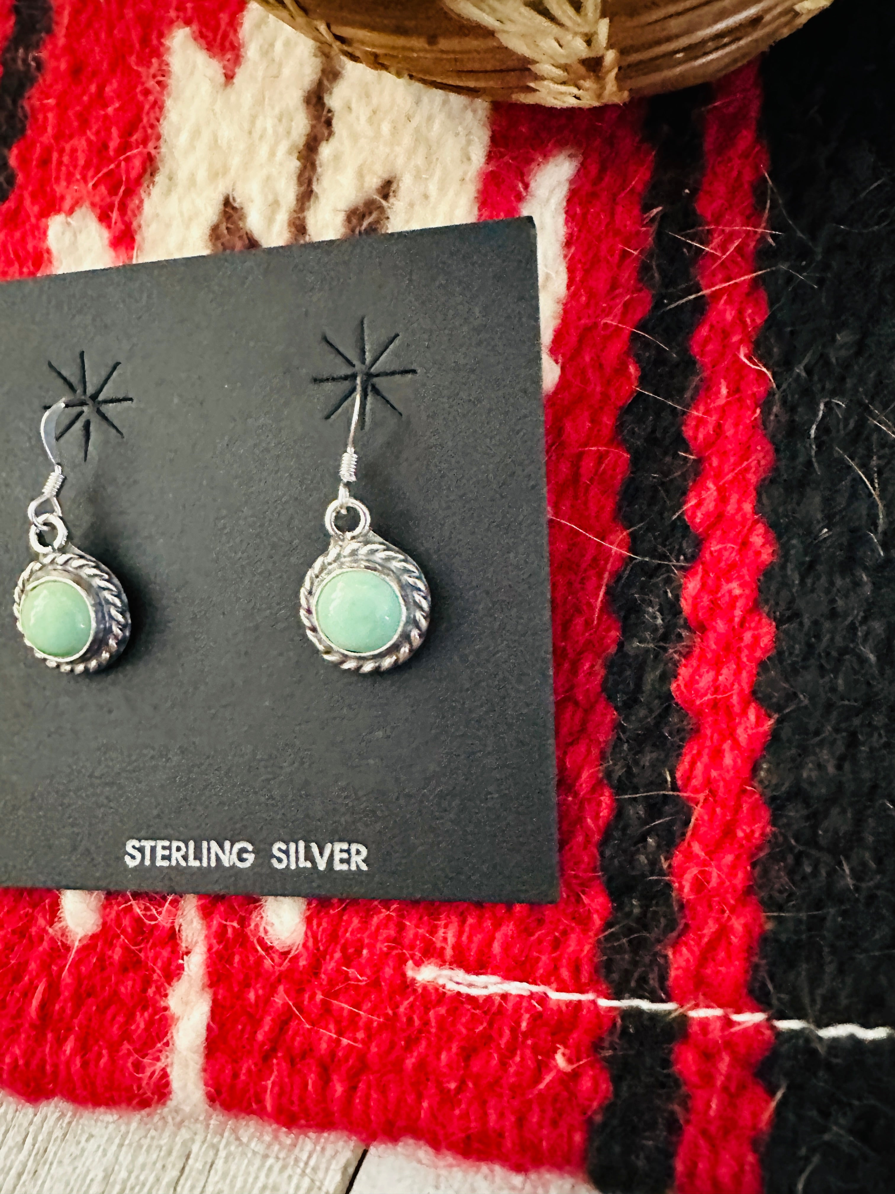Handcrafted Turquoise and Sterling Silver Dangle Earrings
