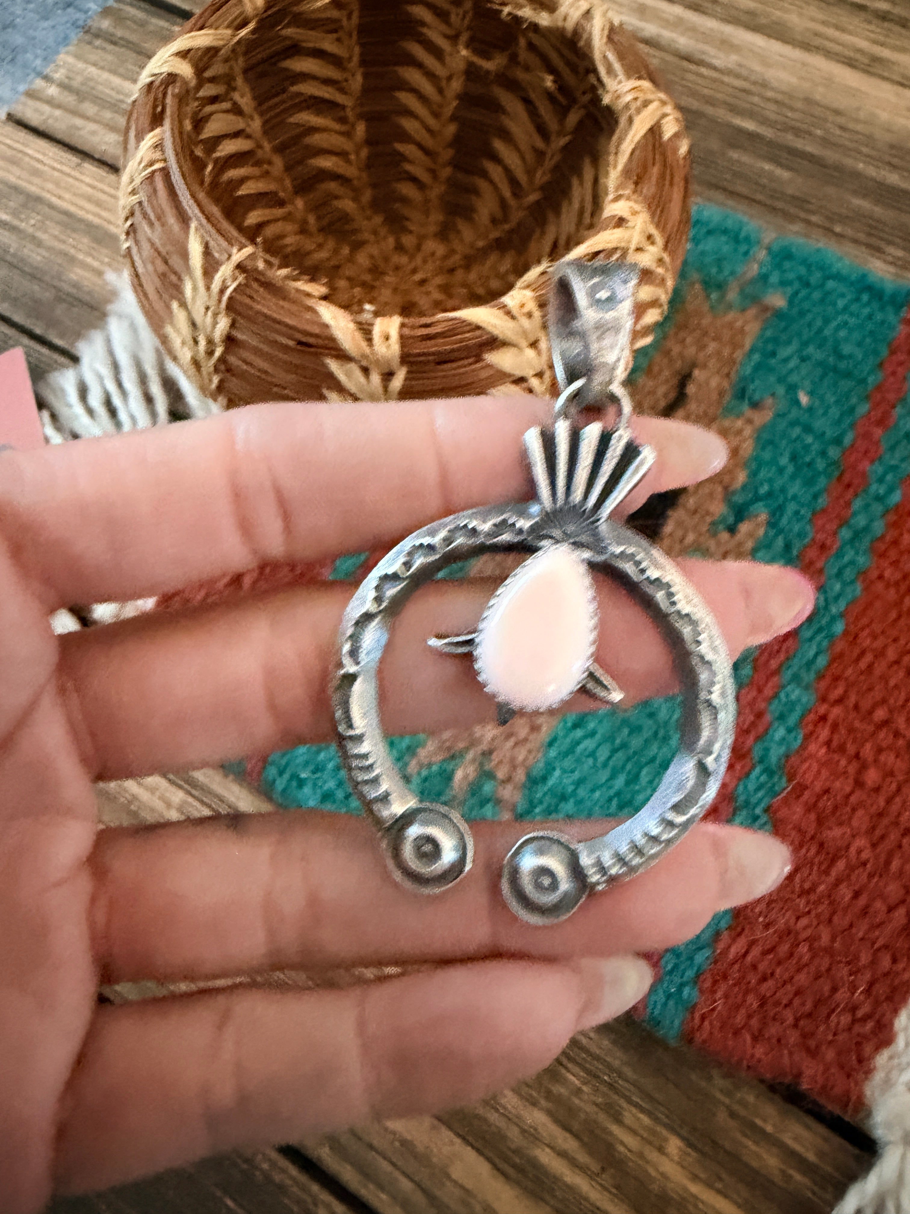 Handcrafted Sterling Silver & Queen Pink Naja Pendant by Kevin Billah