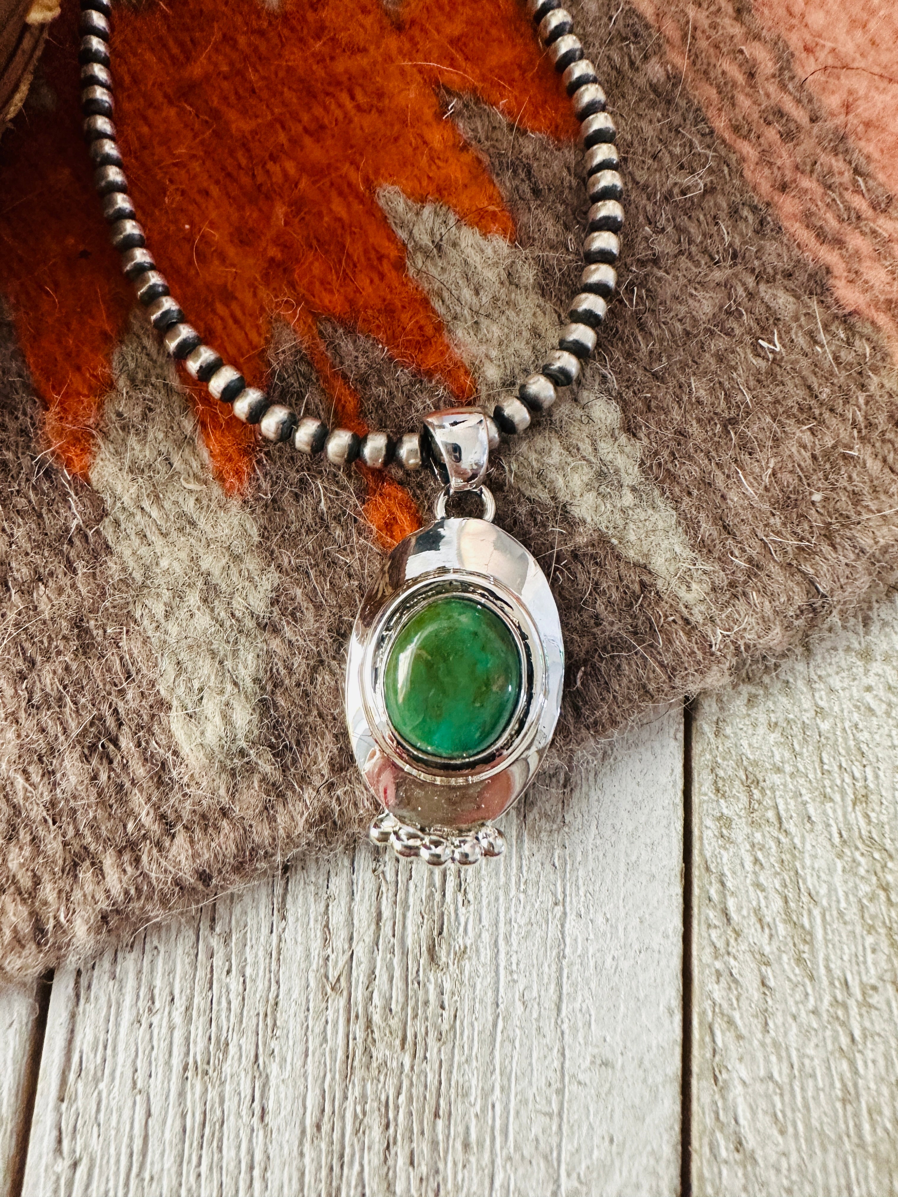 Handcrafted Turquoise & Sterling Silver Pendant