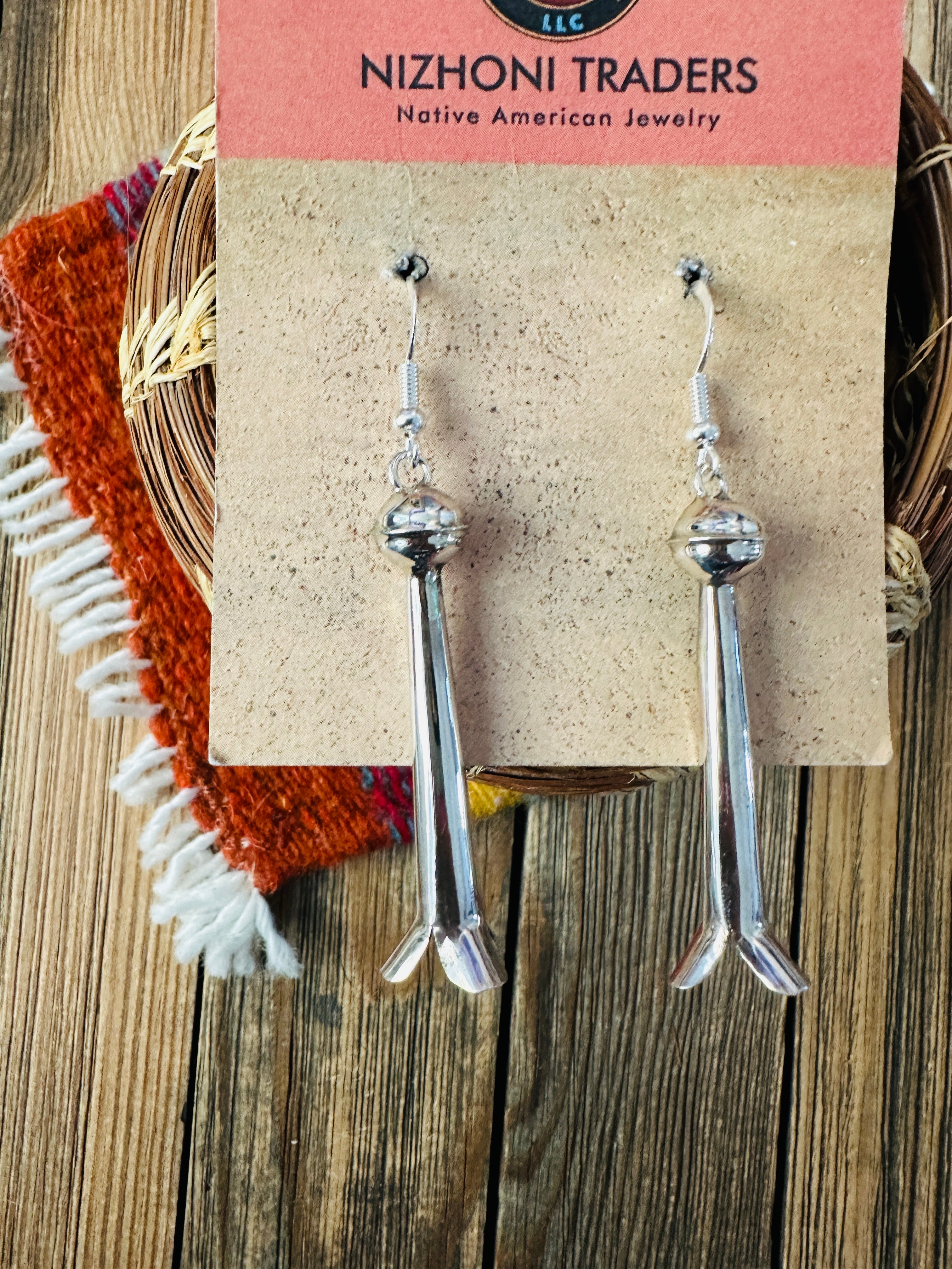 Handcrafted Sterling Silver Blossom Dangle Earrings
