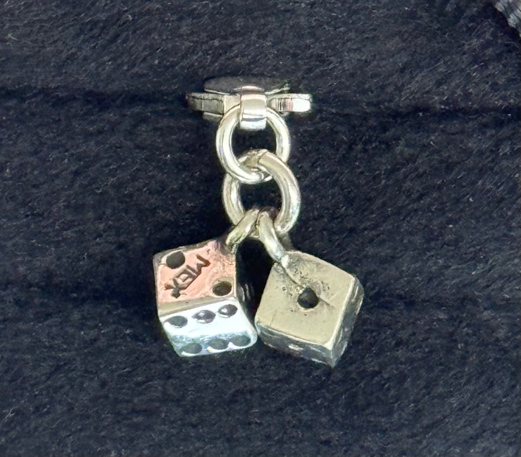 Sterling Silver Pair-Of-Dice Charm