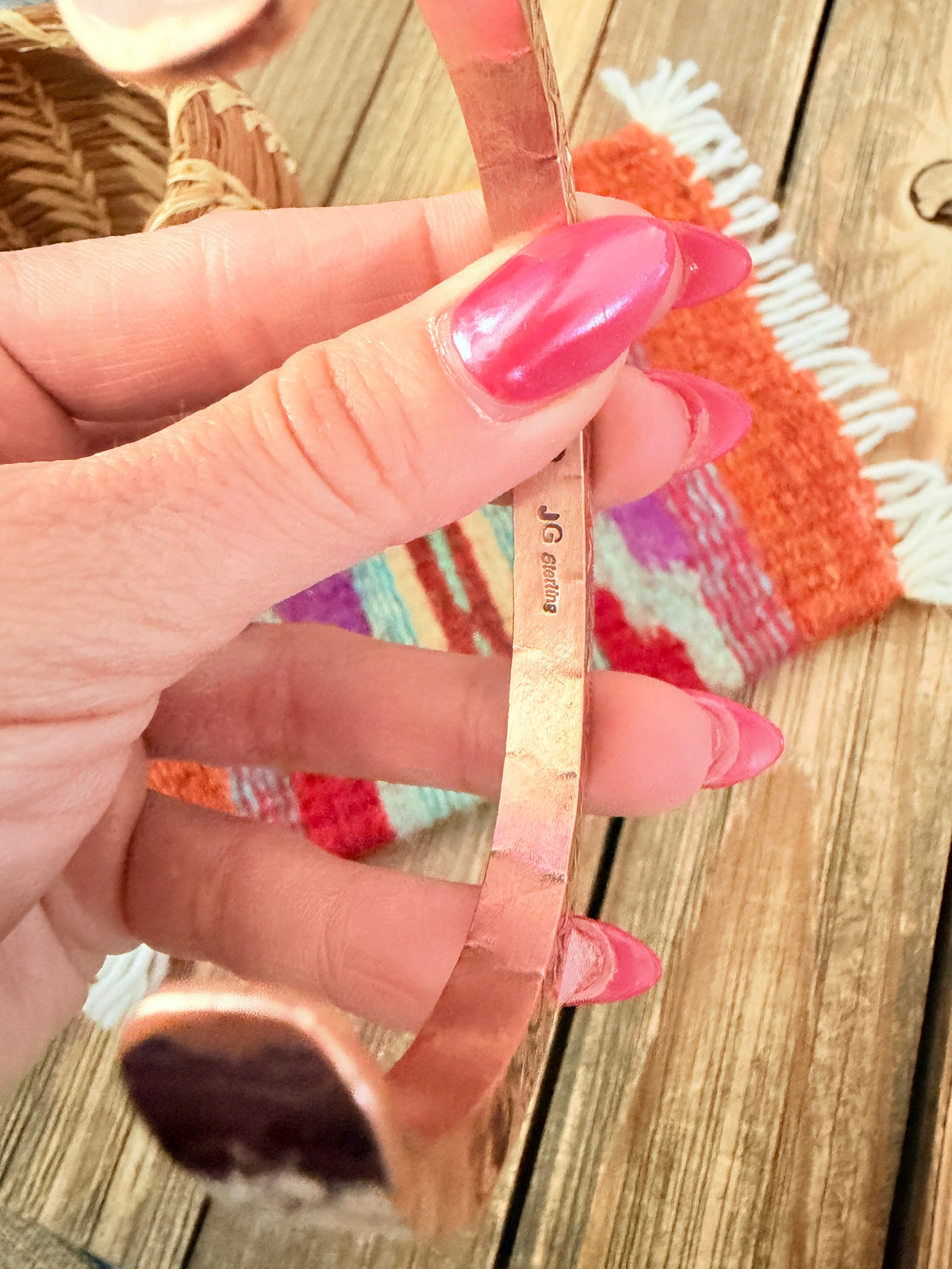 Handcrafted Copper & Sterling Silver Cuff Bracelet