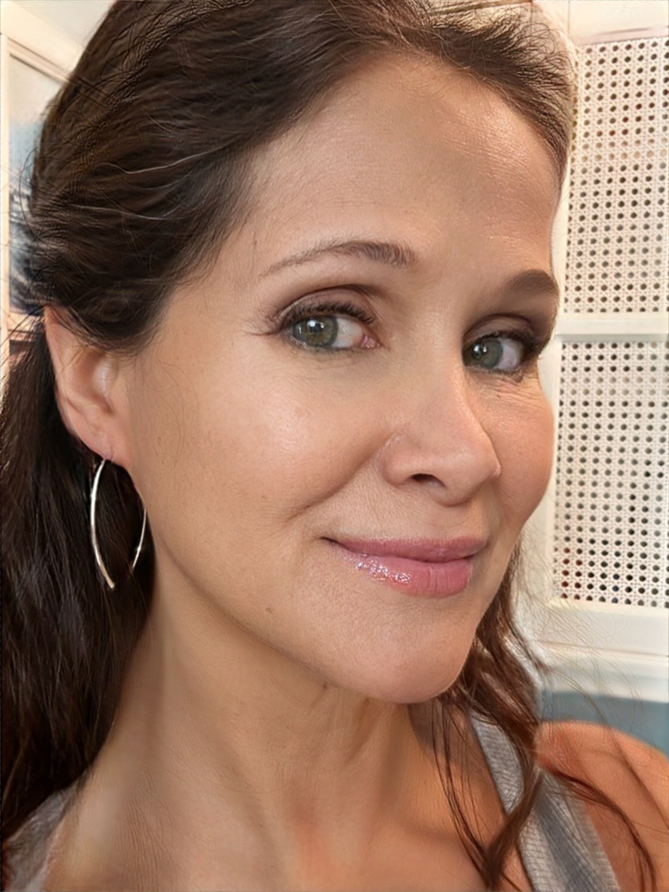 Sterling Silver Threader Hoop Earrings
