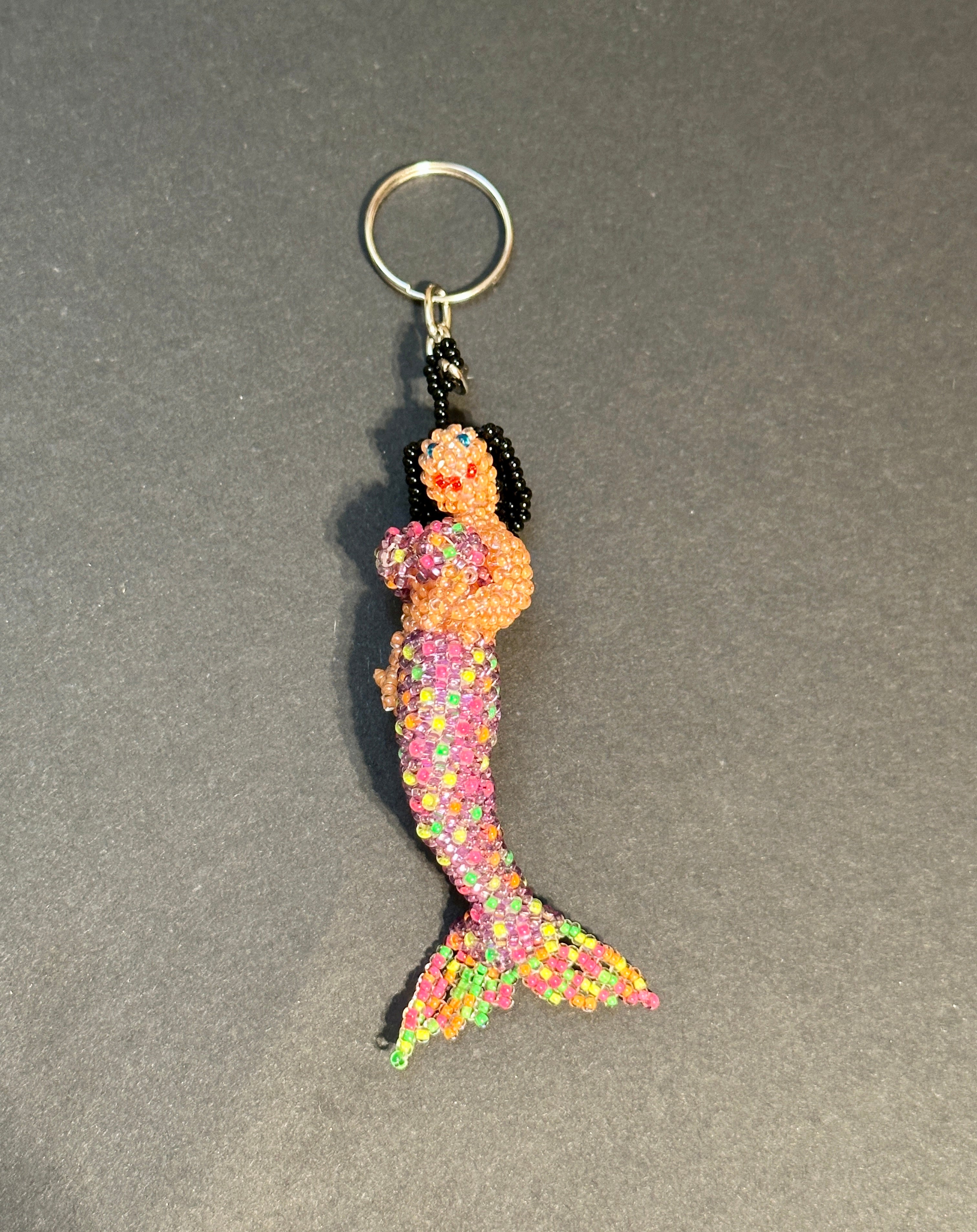 Handmade Beaded Mermaid Keychain