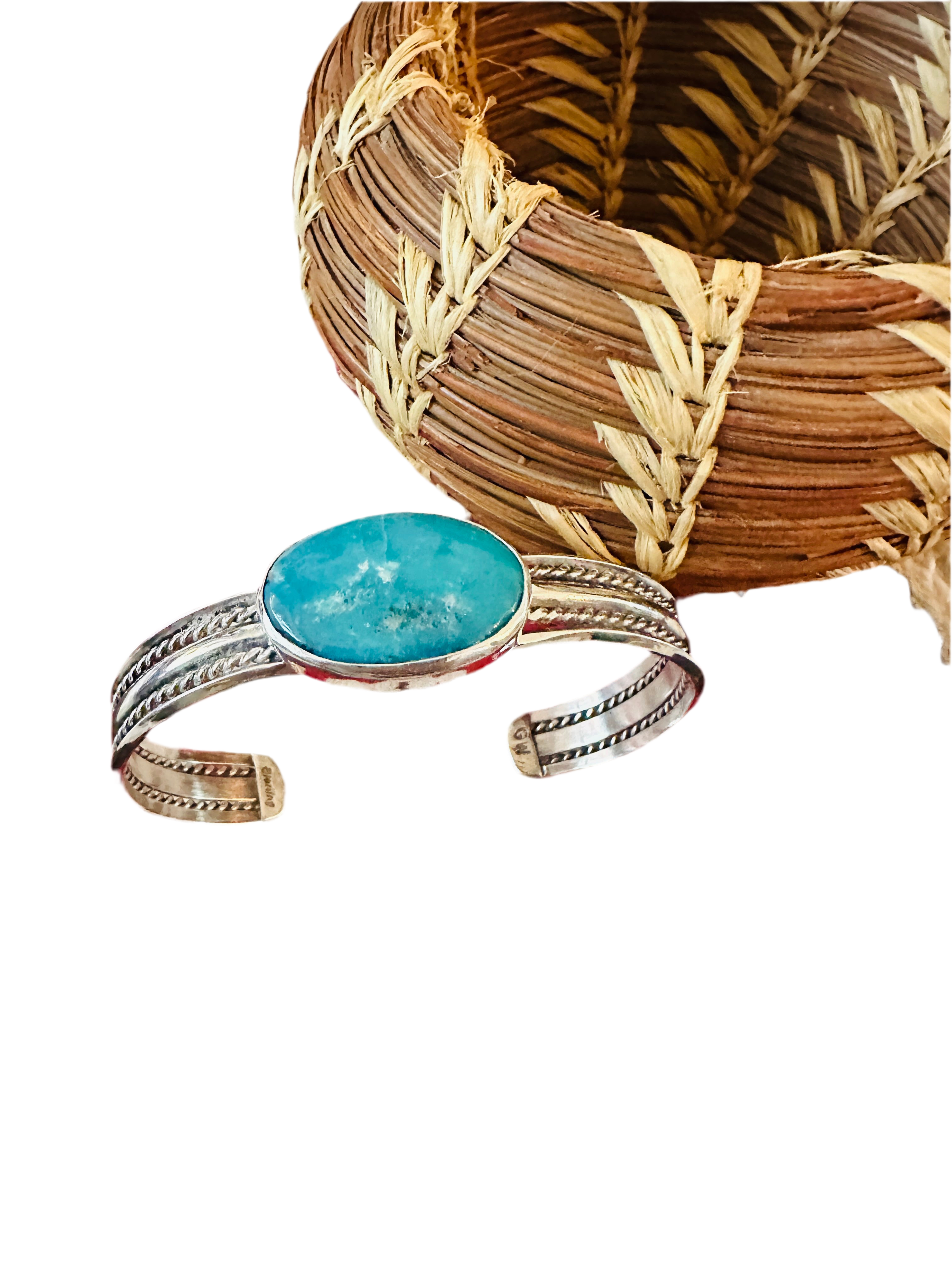 Handcrafted Sterling Silver & Turquoise Cuff Bracelet