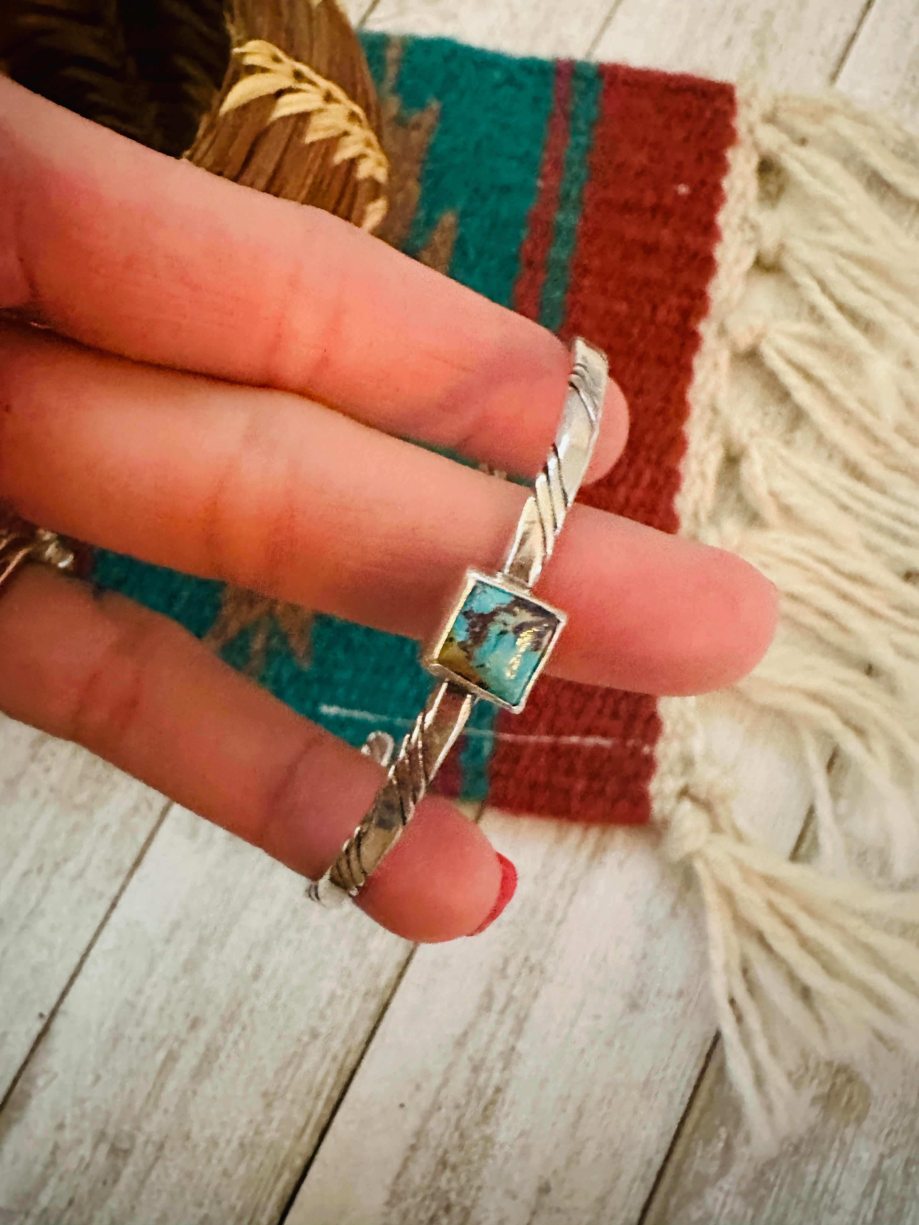 Handcrafted Sterling Silver & Turquoise Cuff Bracelet