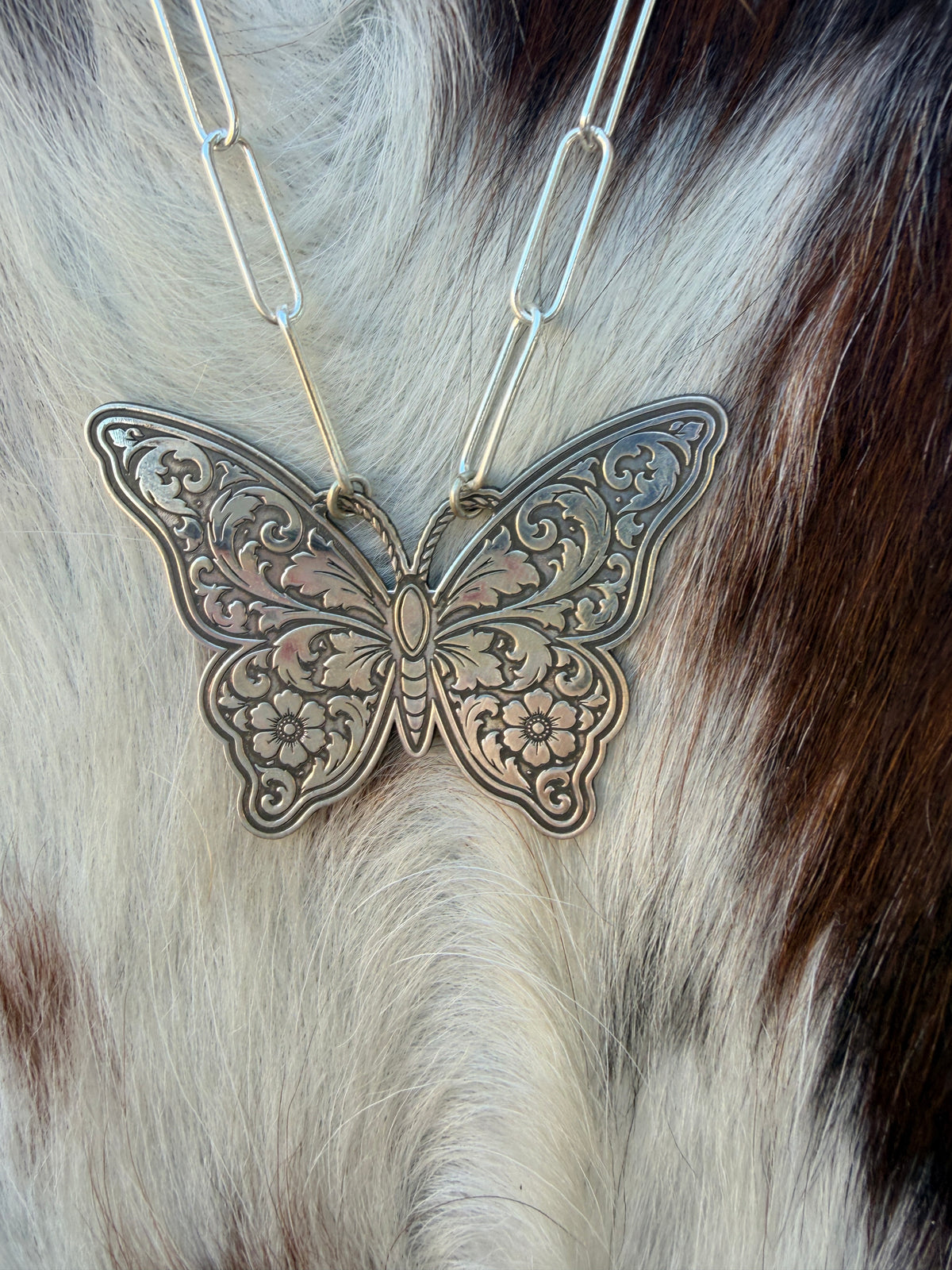 Handmade Sterling Silver Butterfly Necklace