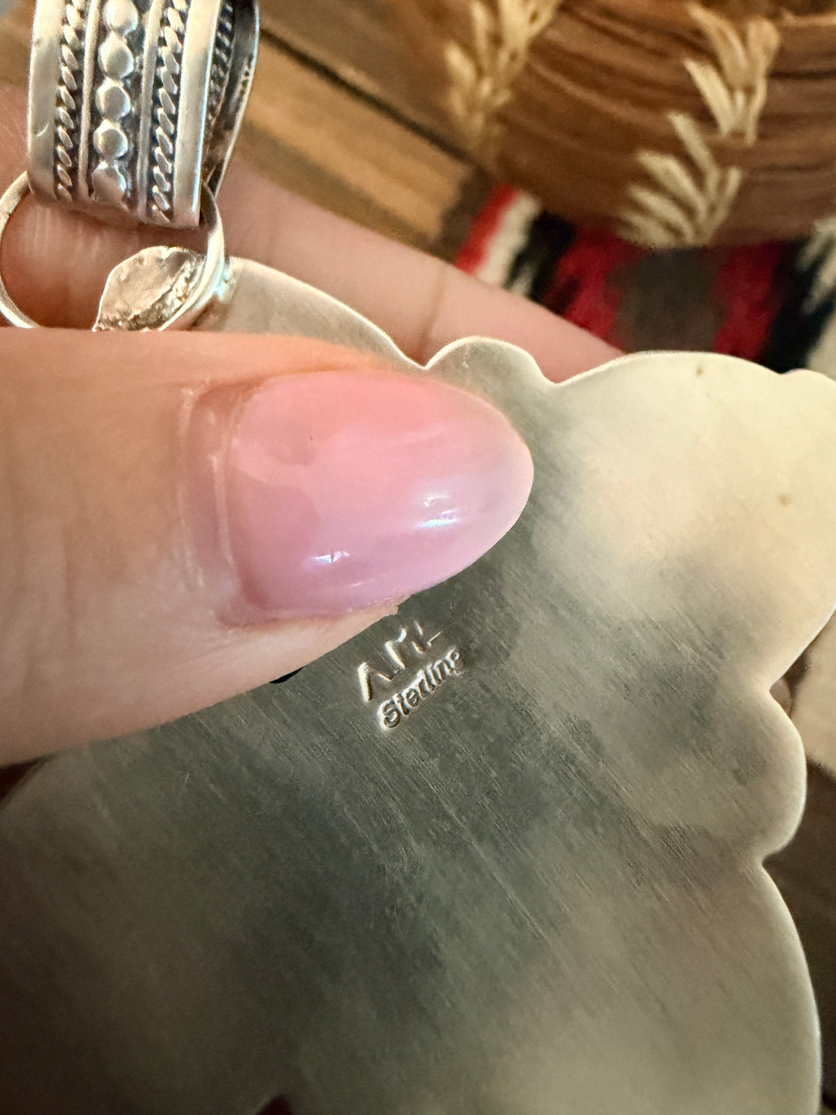 Handcrafted Sterling Silver & Pink Dream Mojave Pendant by Alice McShirley