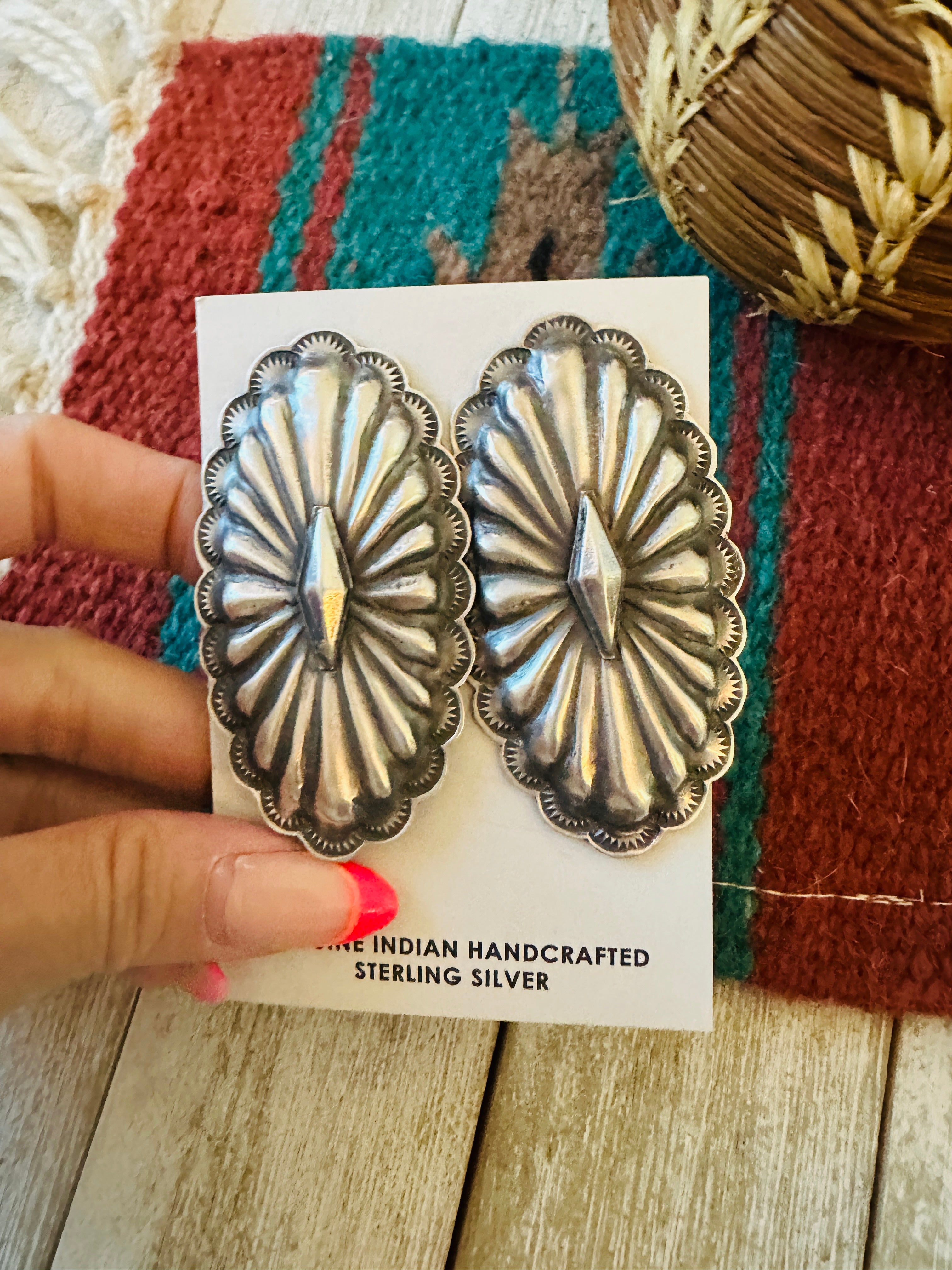 Handcrafted Sterling Silver Concho Post Earrings by Rita Lee: Cameron’s Faves ♥️