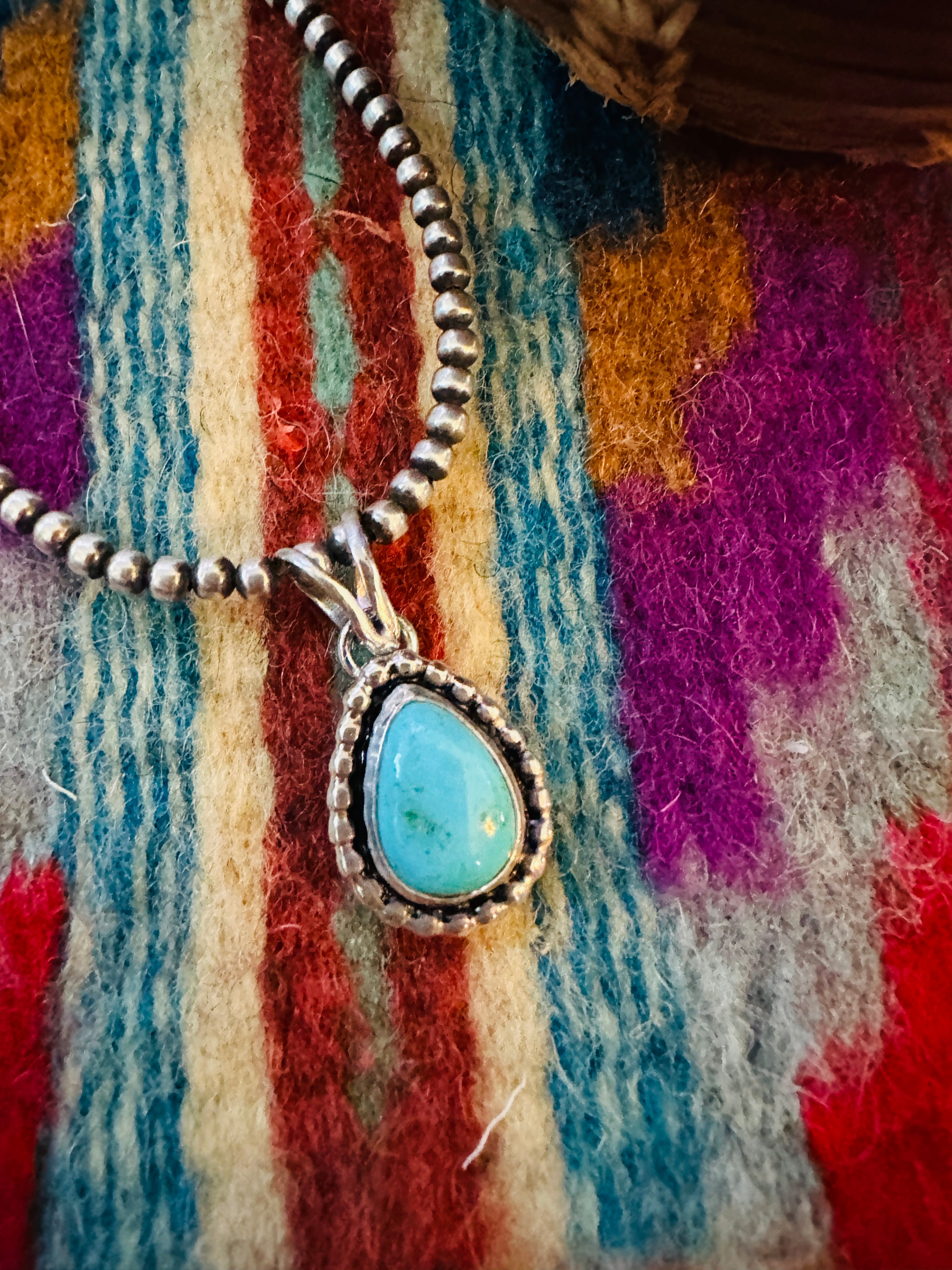 Handcrafted Sterling Silver & Turquoise Pendant