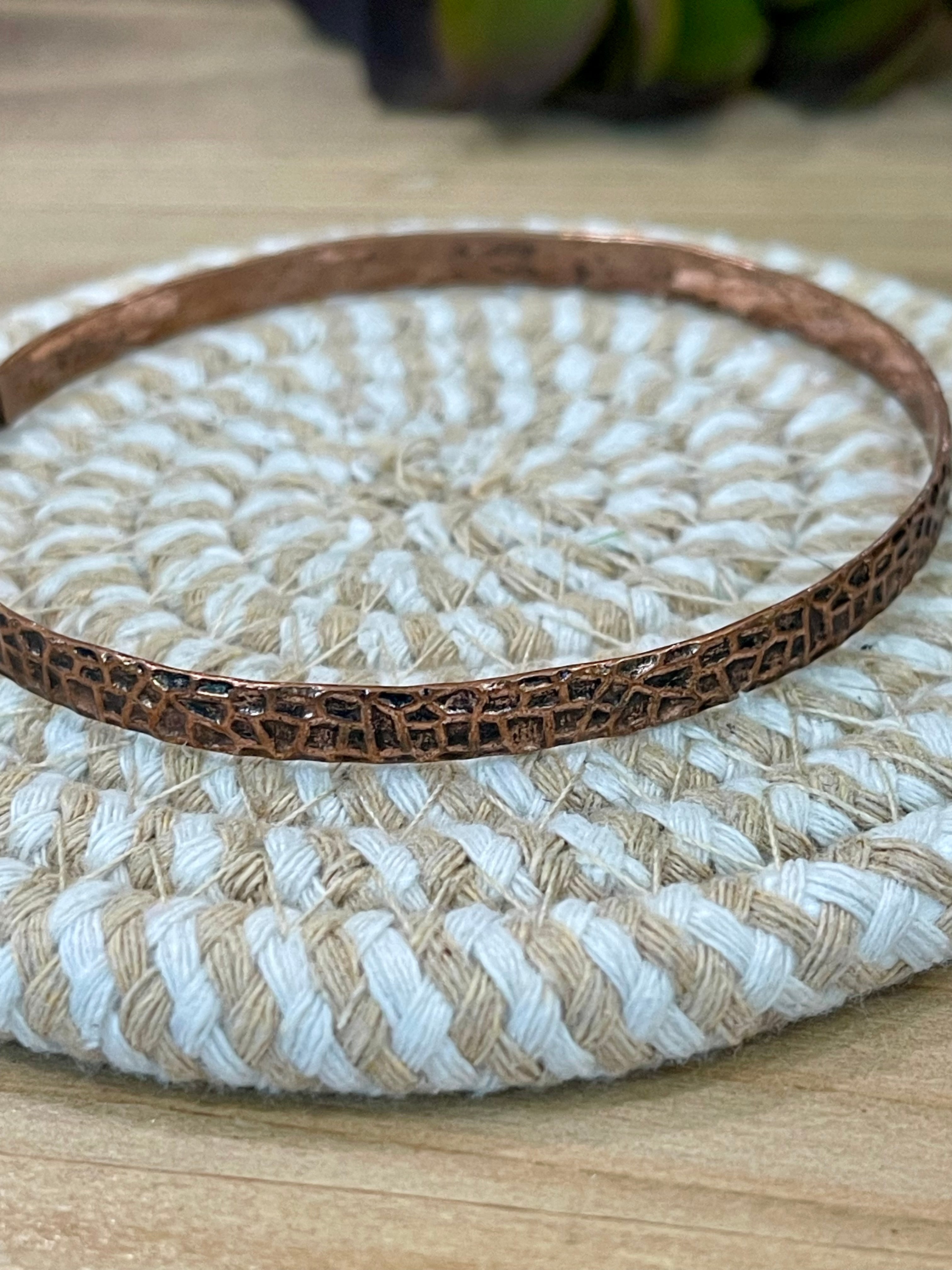 Vintage Handmade Copper Bangle Bracelet