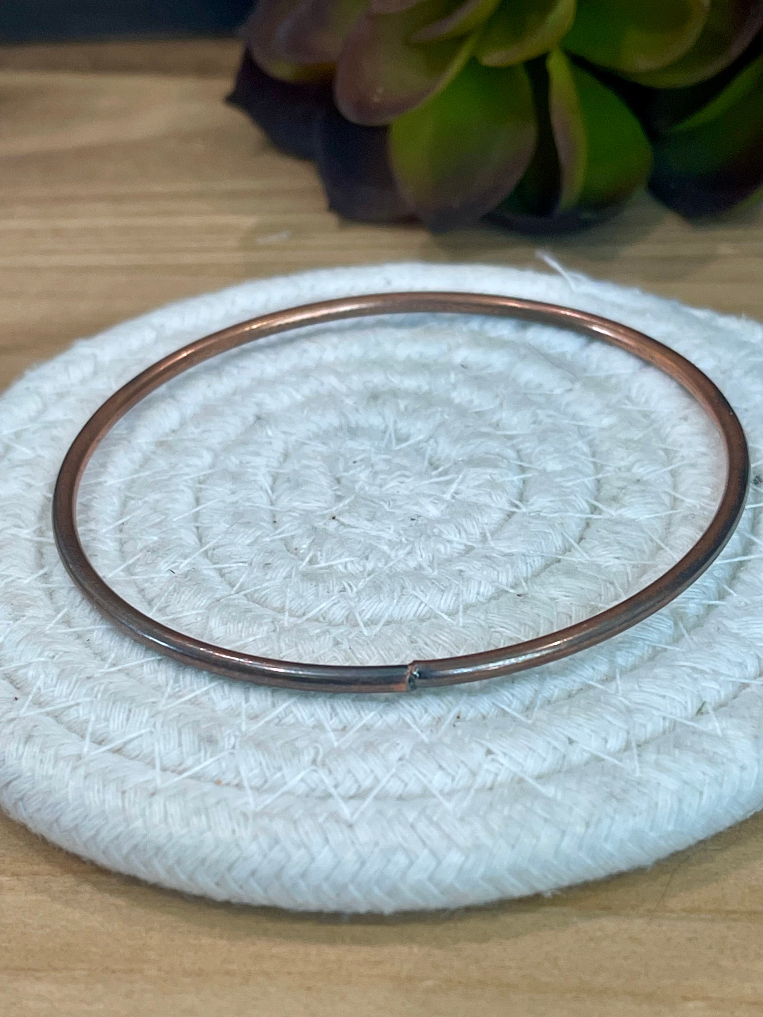 Vintage Handmade Copper Bangle Bracelet