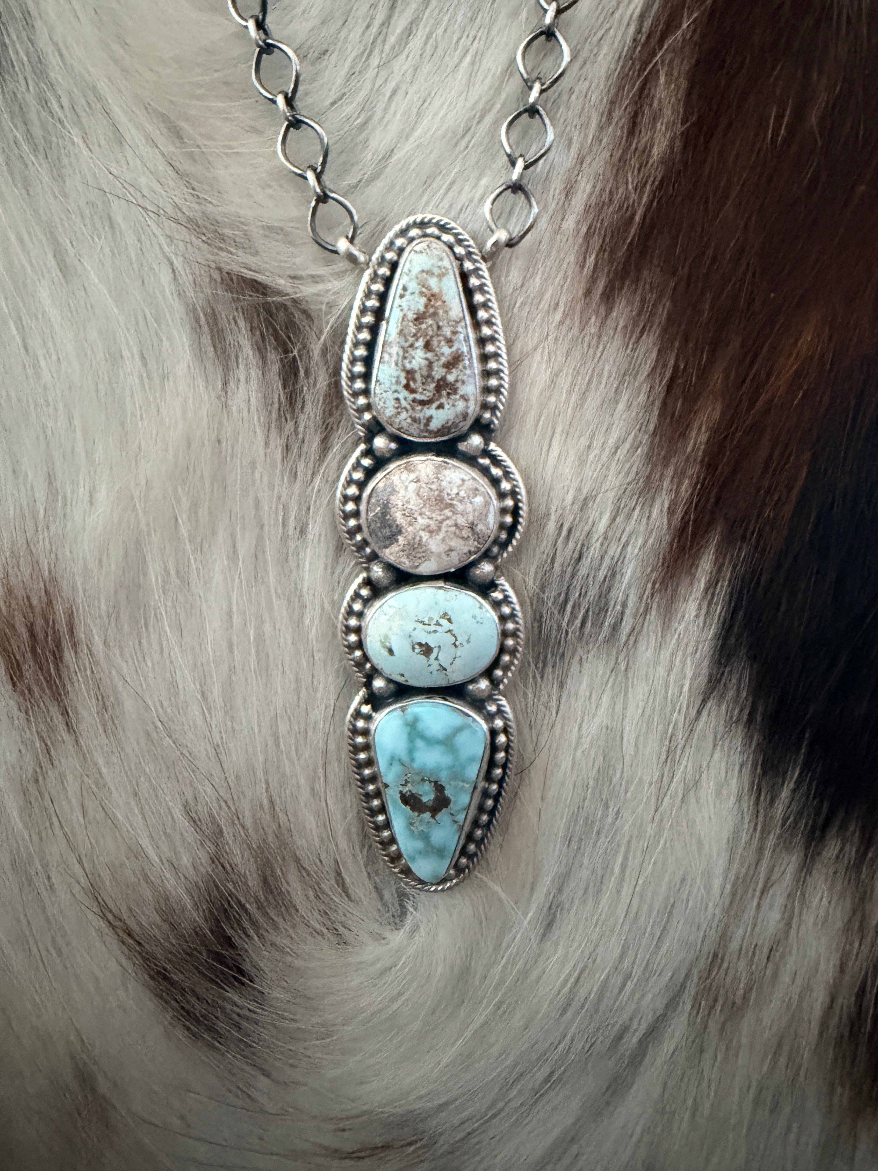 Handcrafted Dry Creek Turquoise & Sterling Silver Necklace