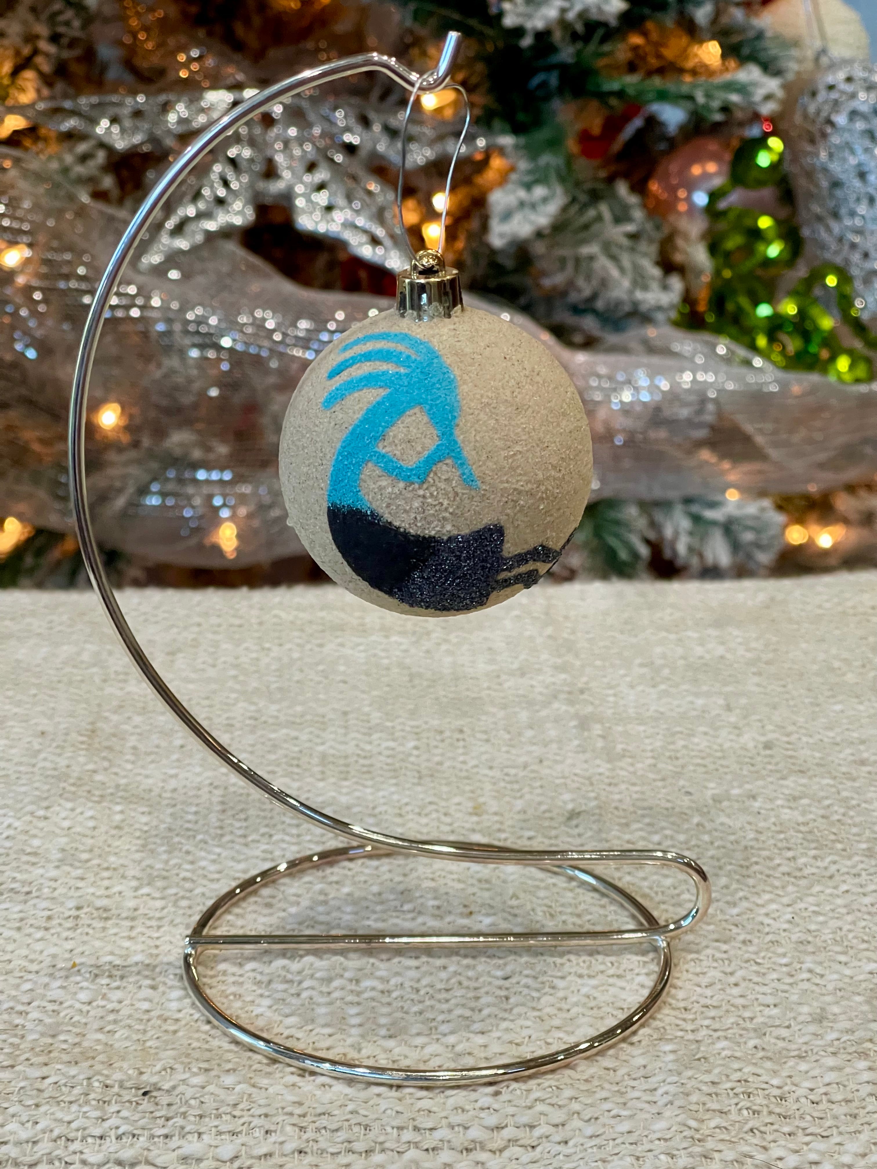 Handcrafted Ceramic Sand Painted Ornament