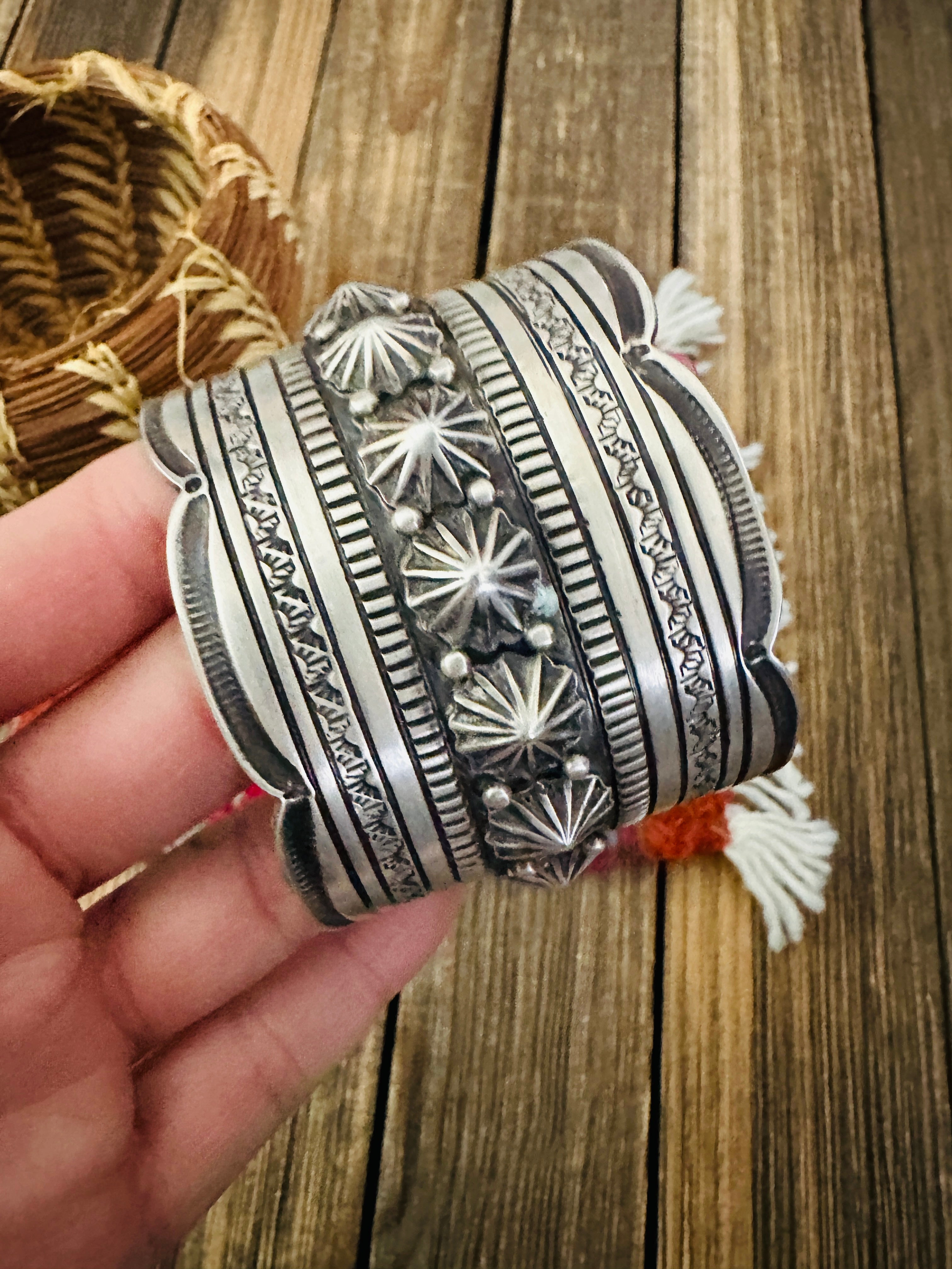 Handcrafted Sterling Silver Cuff Bracelet by Tillie Jon