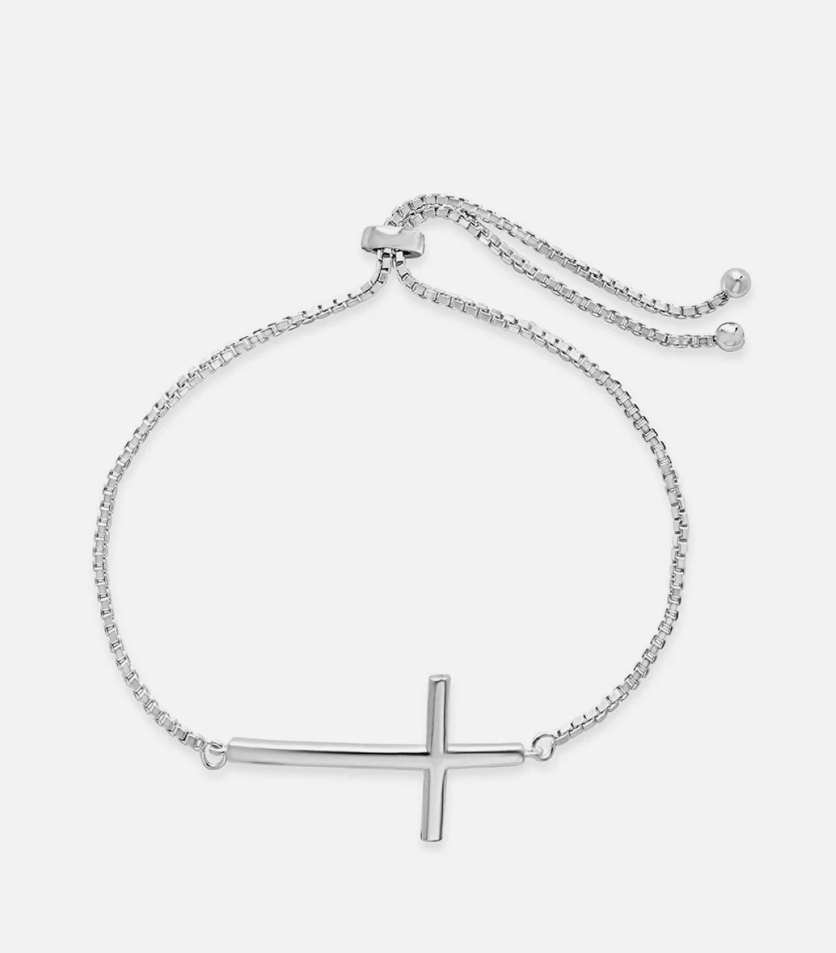 Polished Cross Bolo Bracelet