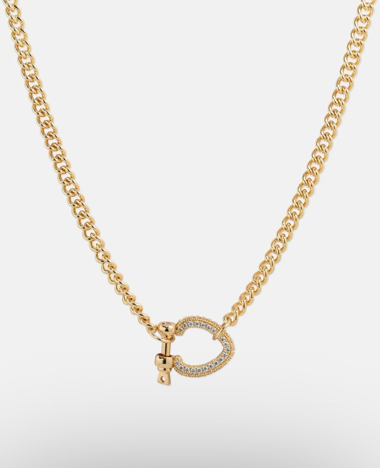 “The Golden Collection” Handmade Gold Plated Chunky HORSE BIT Necklace