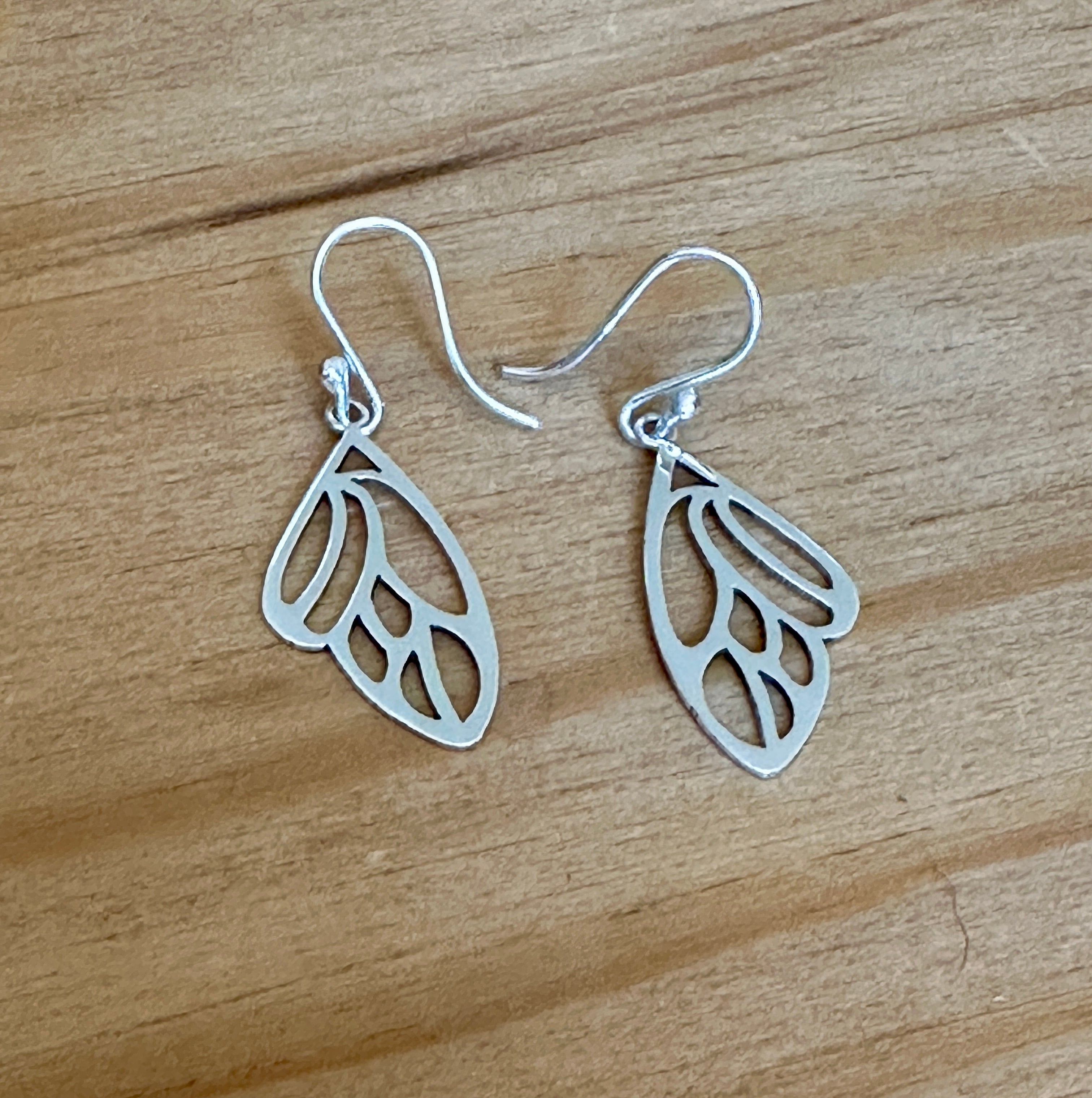 Small Butterfly Wing Earrings ON Hook
