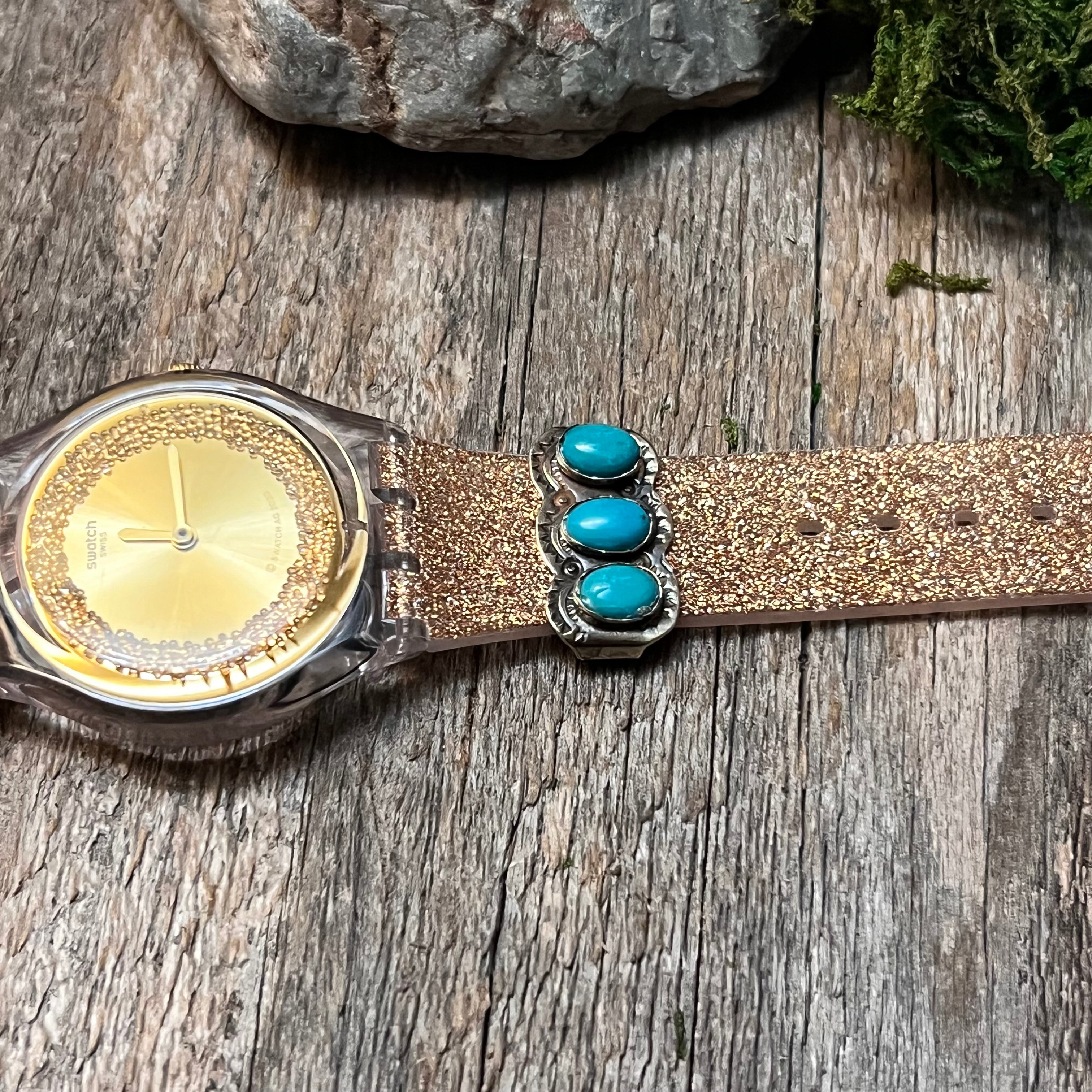 Handmade Turquoise & Sterling Silver Watch Charm