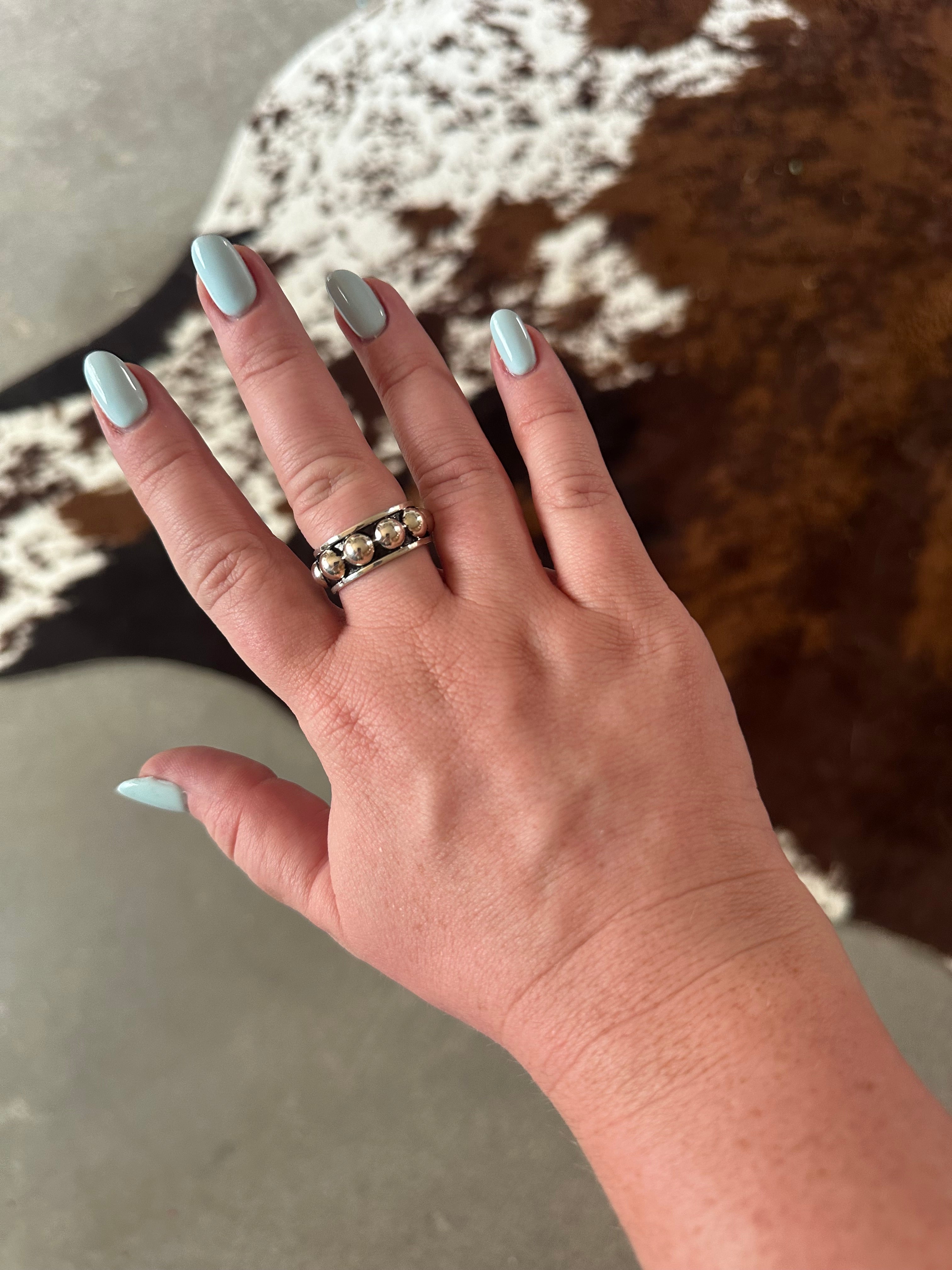 Handmade Sterling Silver 6mm Rocker Stacker Adjustable Band Ring