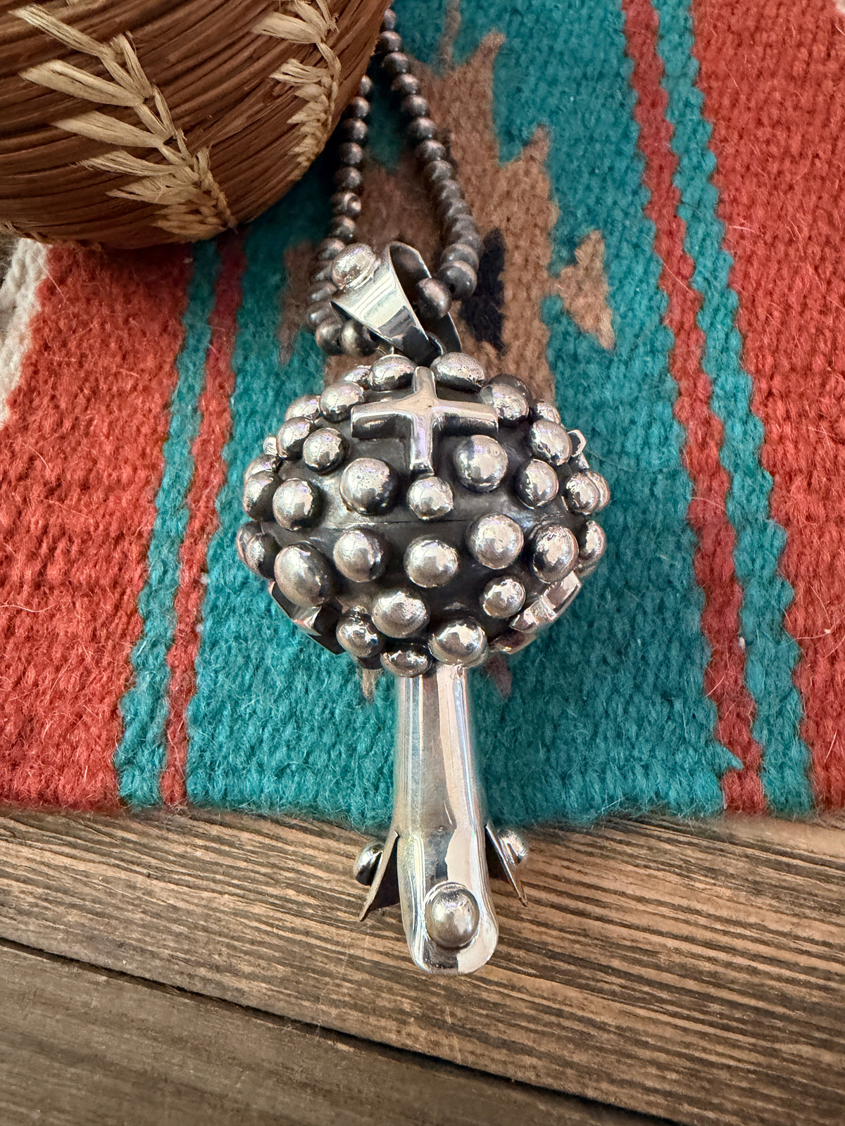Handcrafted Sterling Silver Cross Blossom Pendant by Chimney Butte