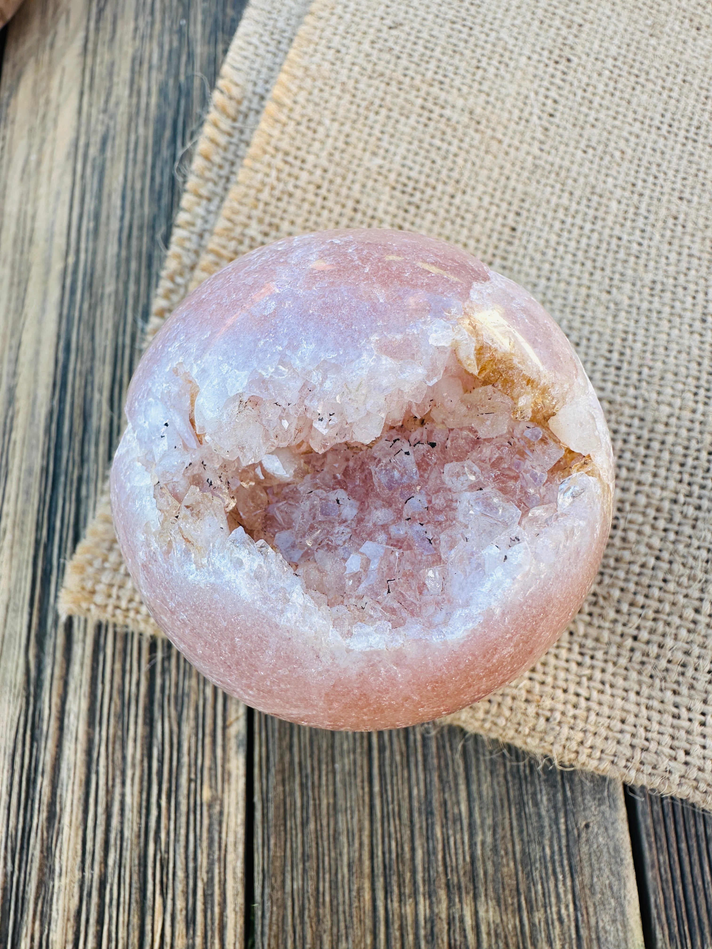 ✨ Nizhoni Crystals ✨ Pink Amethyst Geode Sphere