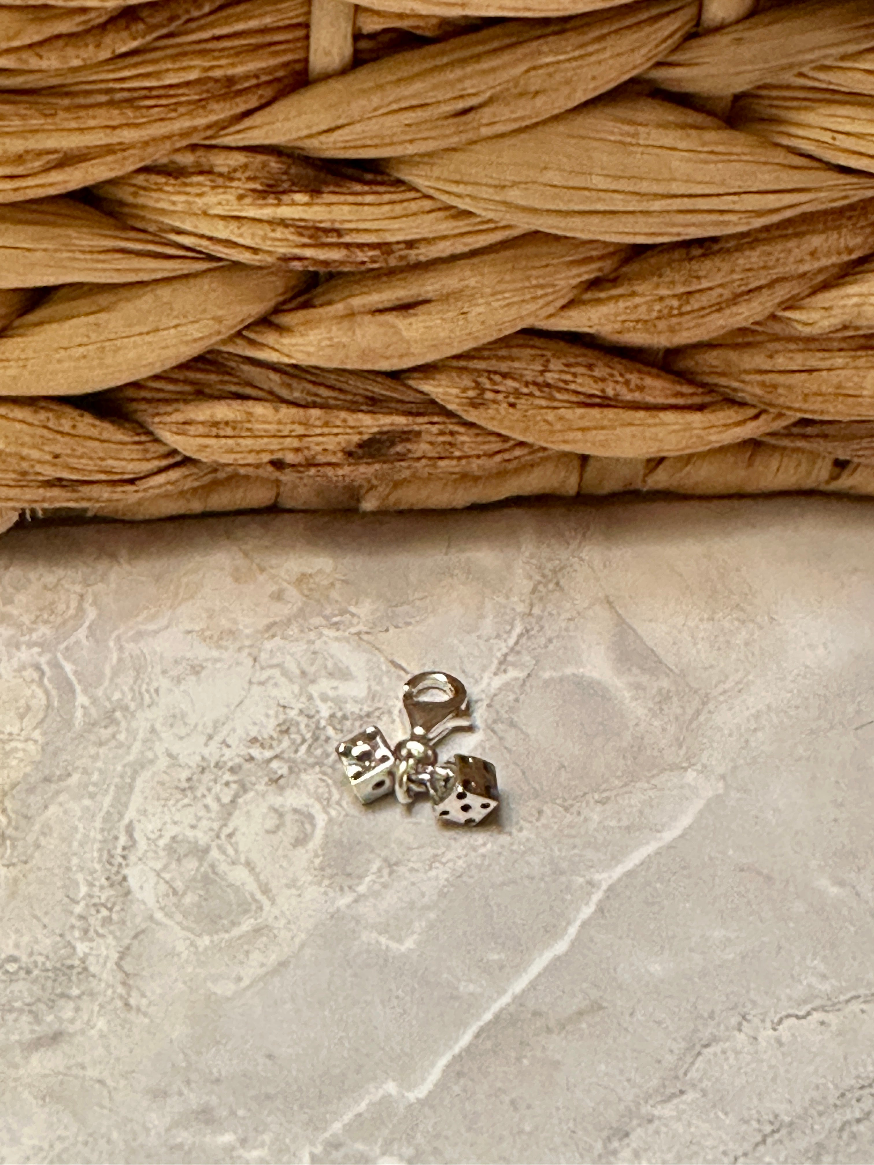 Sterling Silver Pair-Of-Dice Charm