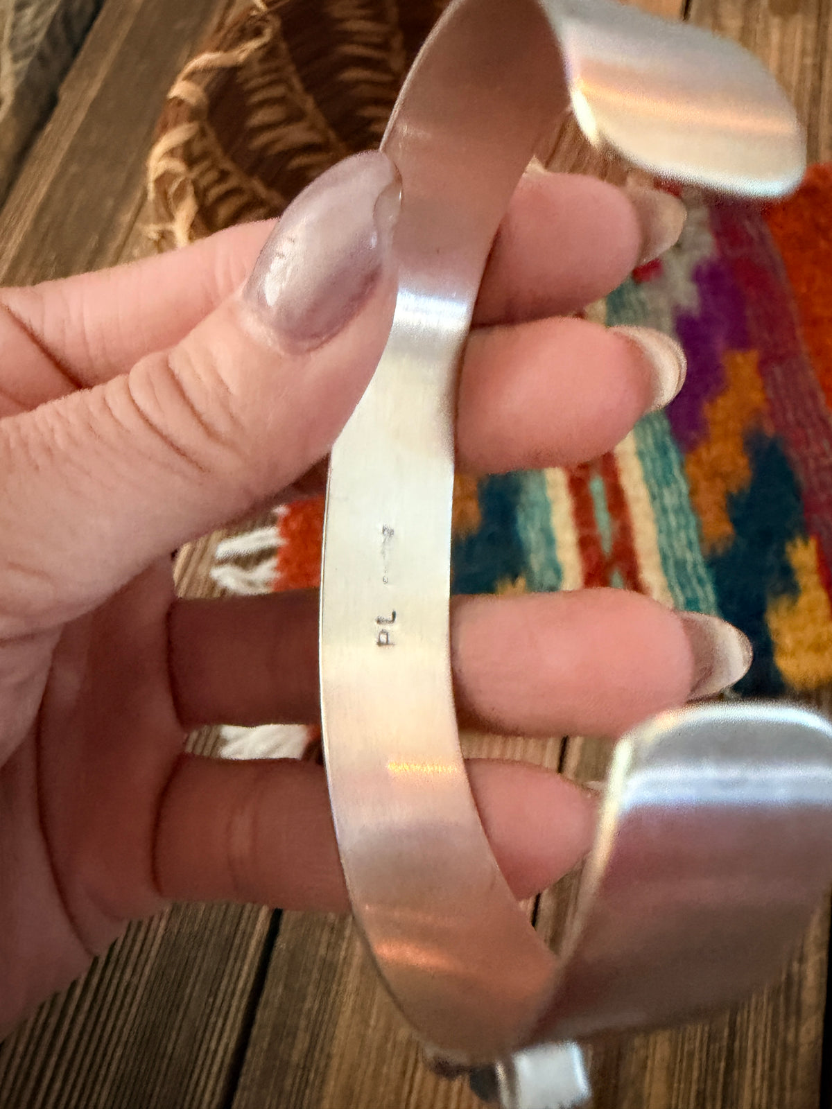Handcrafted Turquoise & Sterling Silver Cuff Bracelet by Paul Largo